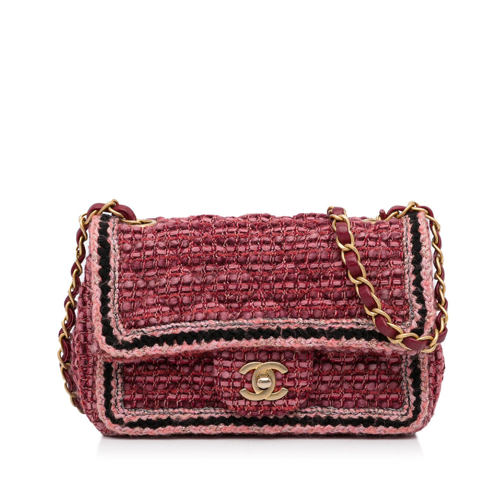 CHANEL, Bags, Chanel Tweed Boucle Knitting Handbag