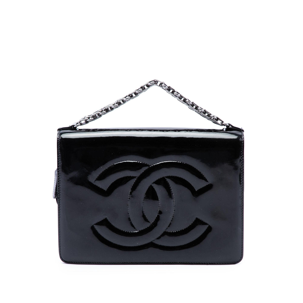 Chanel Mini CC Patent Clutch With Chain