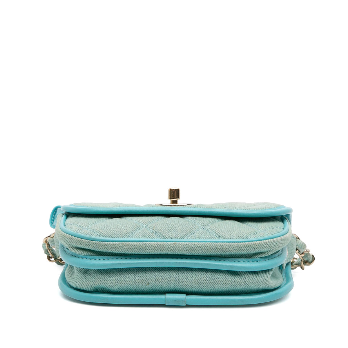 Chanel Mini CC Quilted Denim Messenger Flap