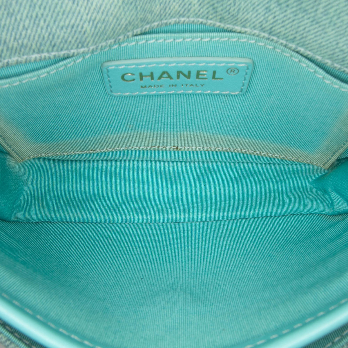 Chanel Mini CC Quilted Denim Messenger Flap