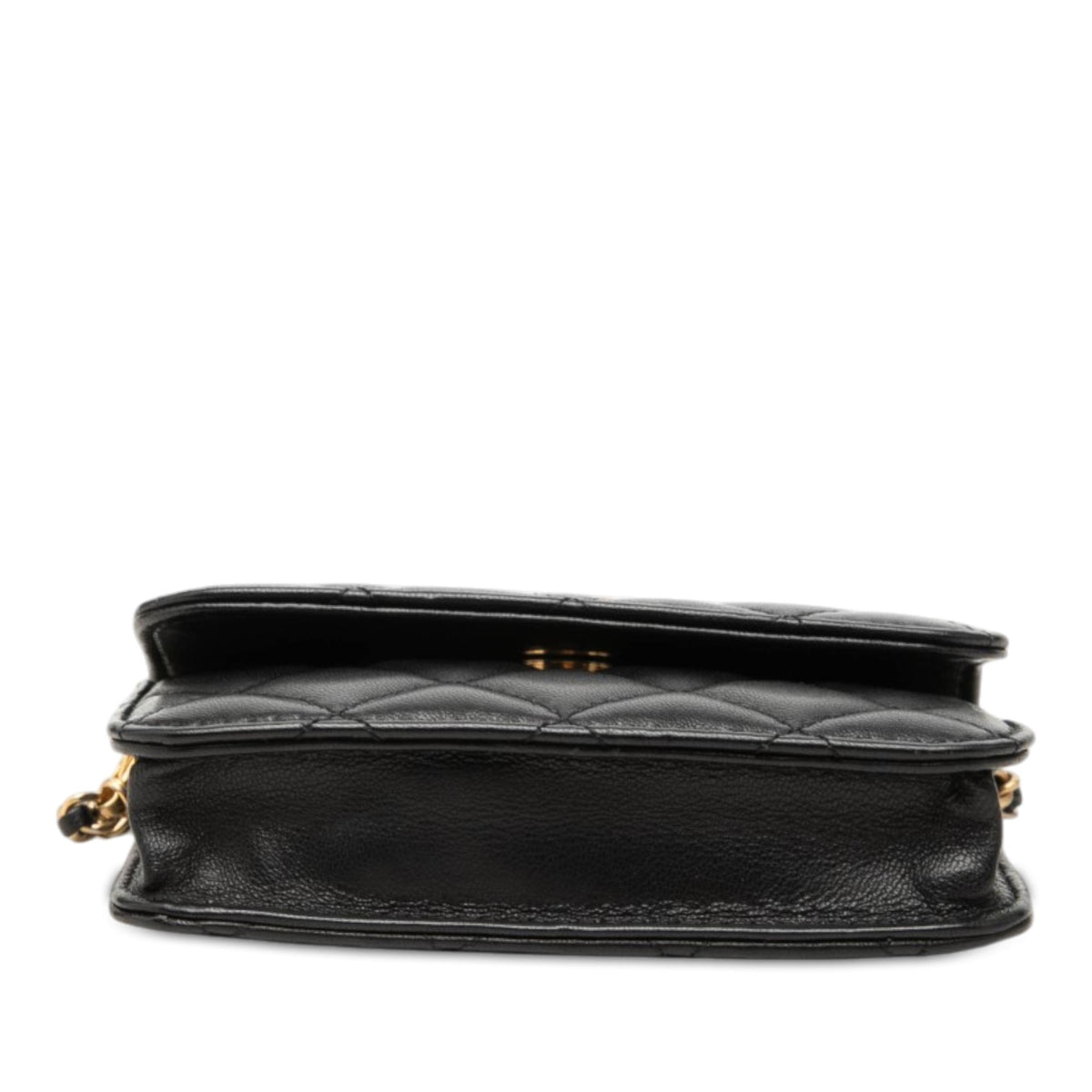 Chanel Mini CC Quilted Lambskin Pearl Crush Pouch with Chain