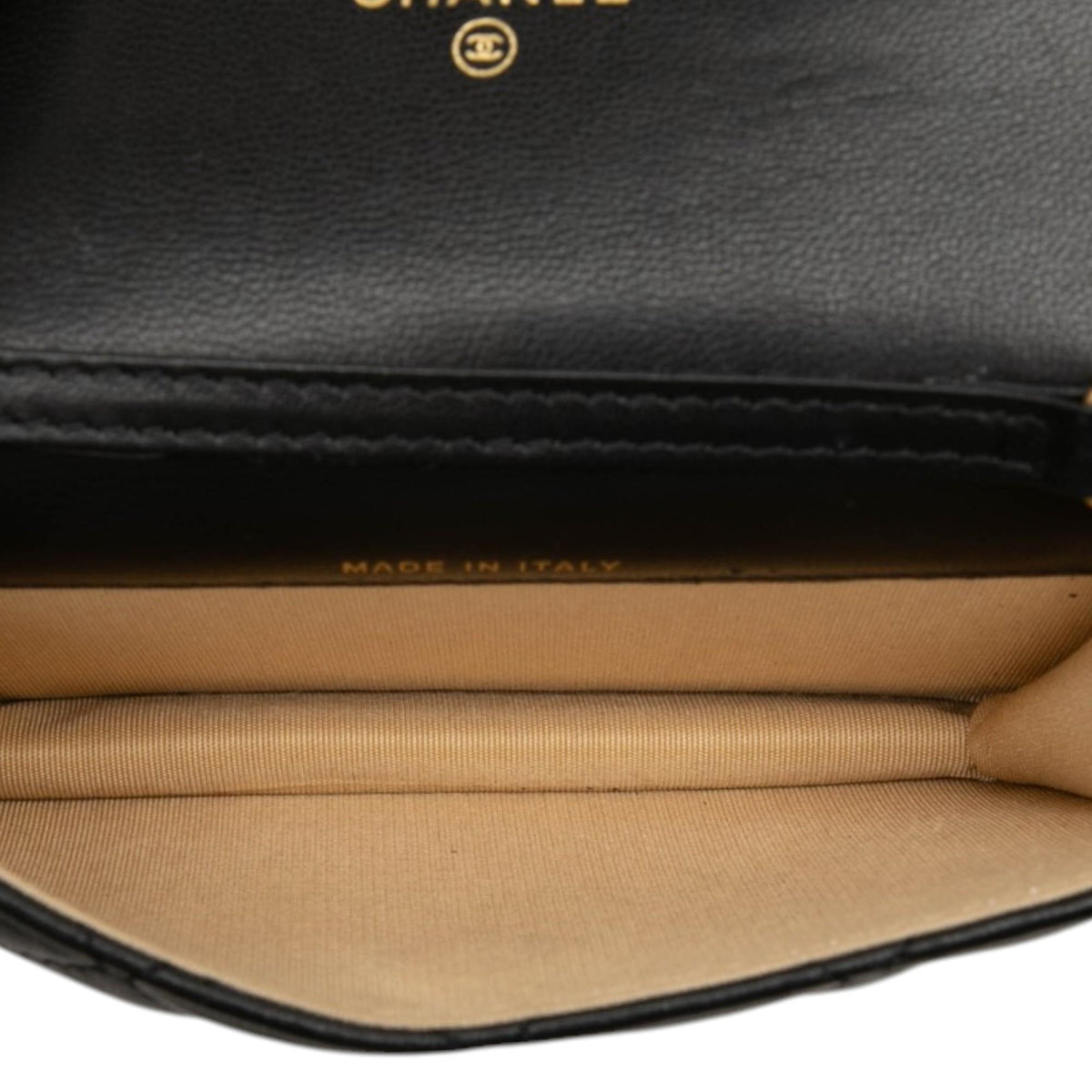 Chanel Mini CC Quilted Lambskin Pearl Crush Pouch with Chain