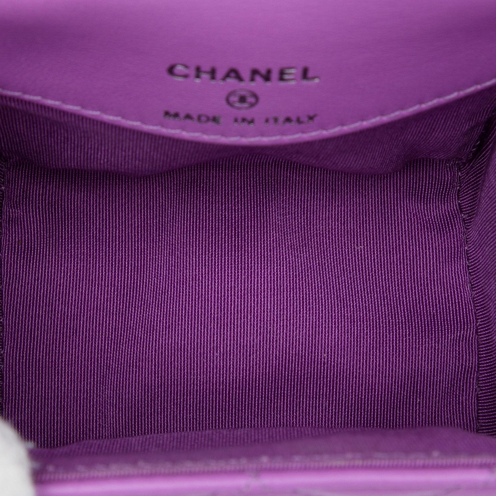 Chanel Mini CC Quilted Lambskin Trunk Like Box Crossbody