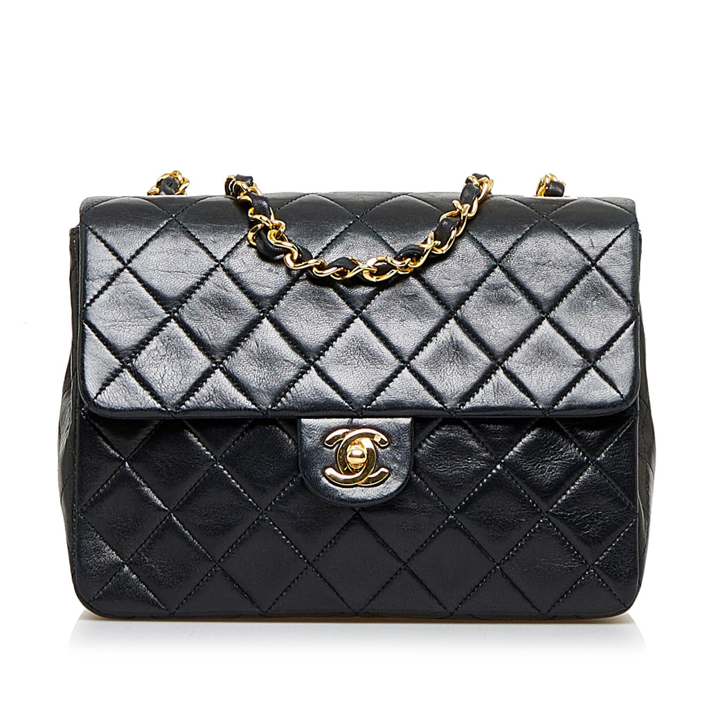 chanel flap bag with metal plate