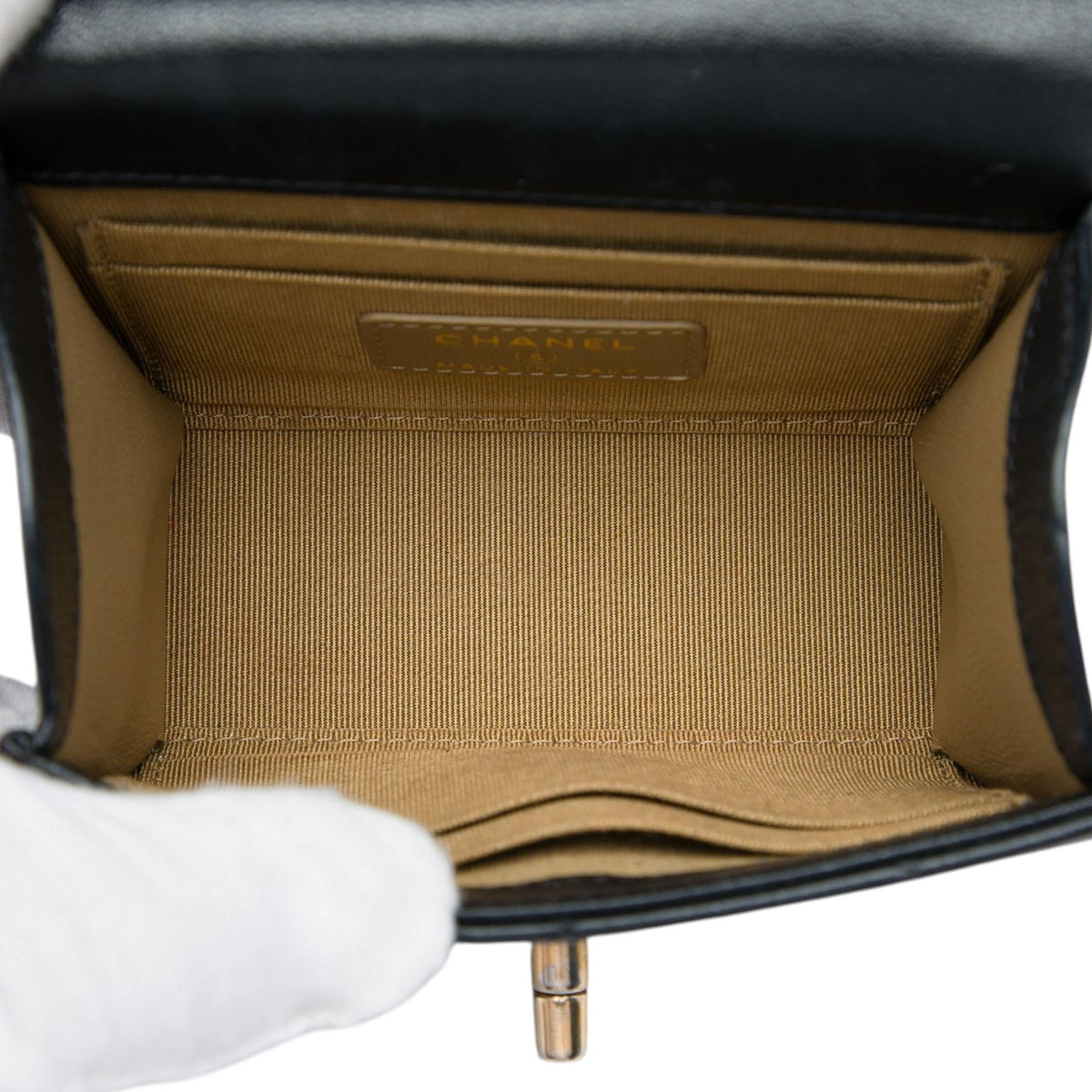 Chanel Mini Goatskin Chic Pearls Clutch On Chain