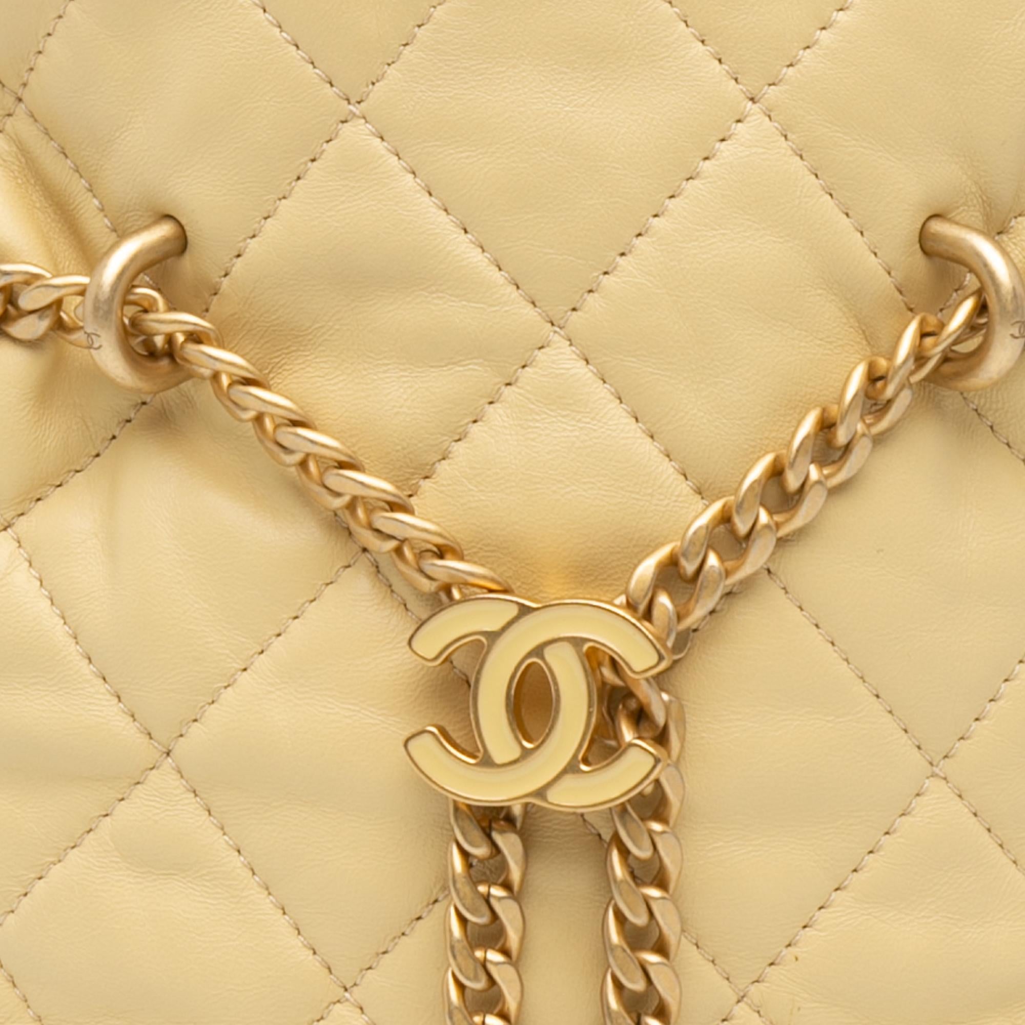 Chanel Mini Lambskin Pending CC Bucket Bag