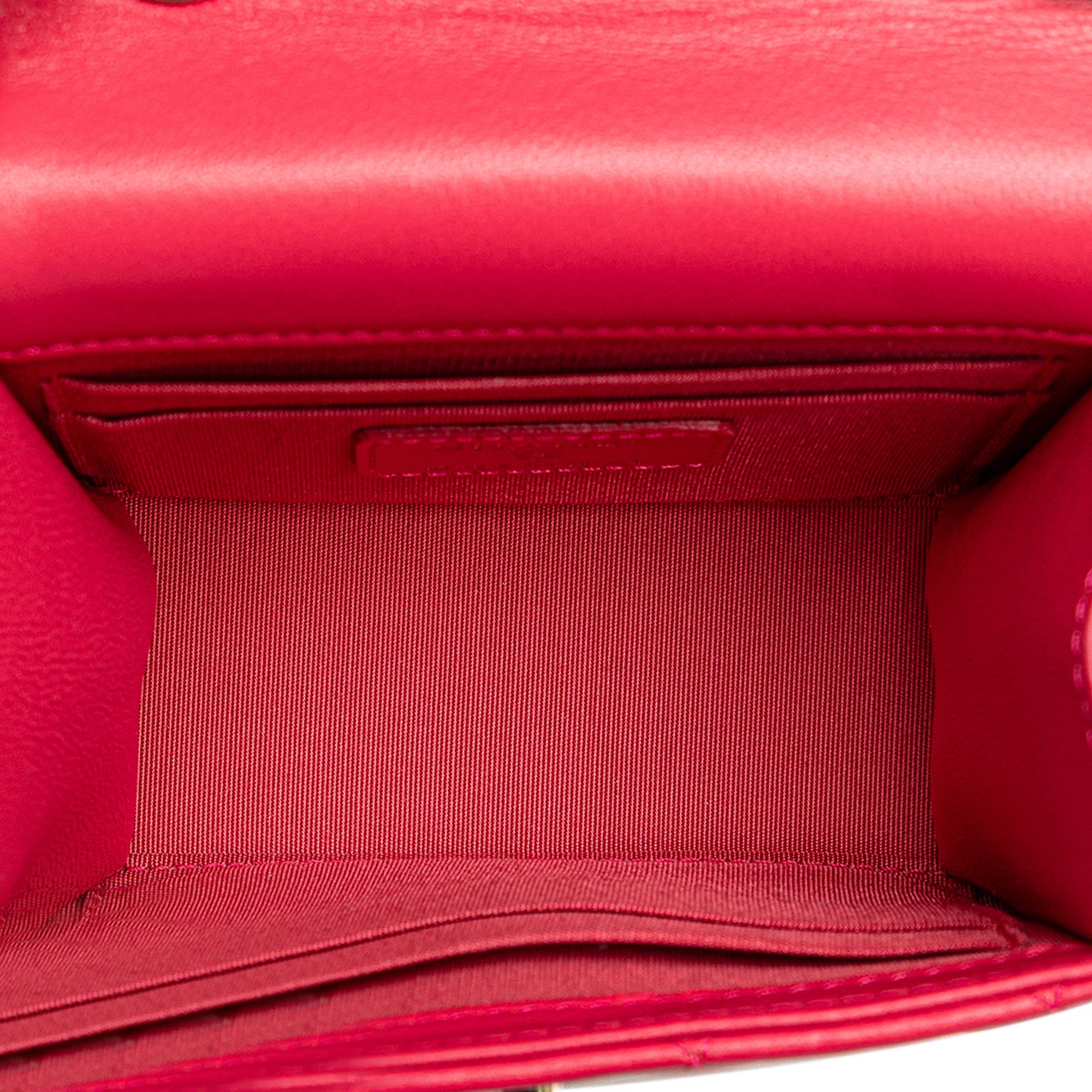 Chanel Mini Lambskin Trendy CC Clutch With Chain