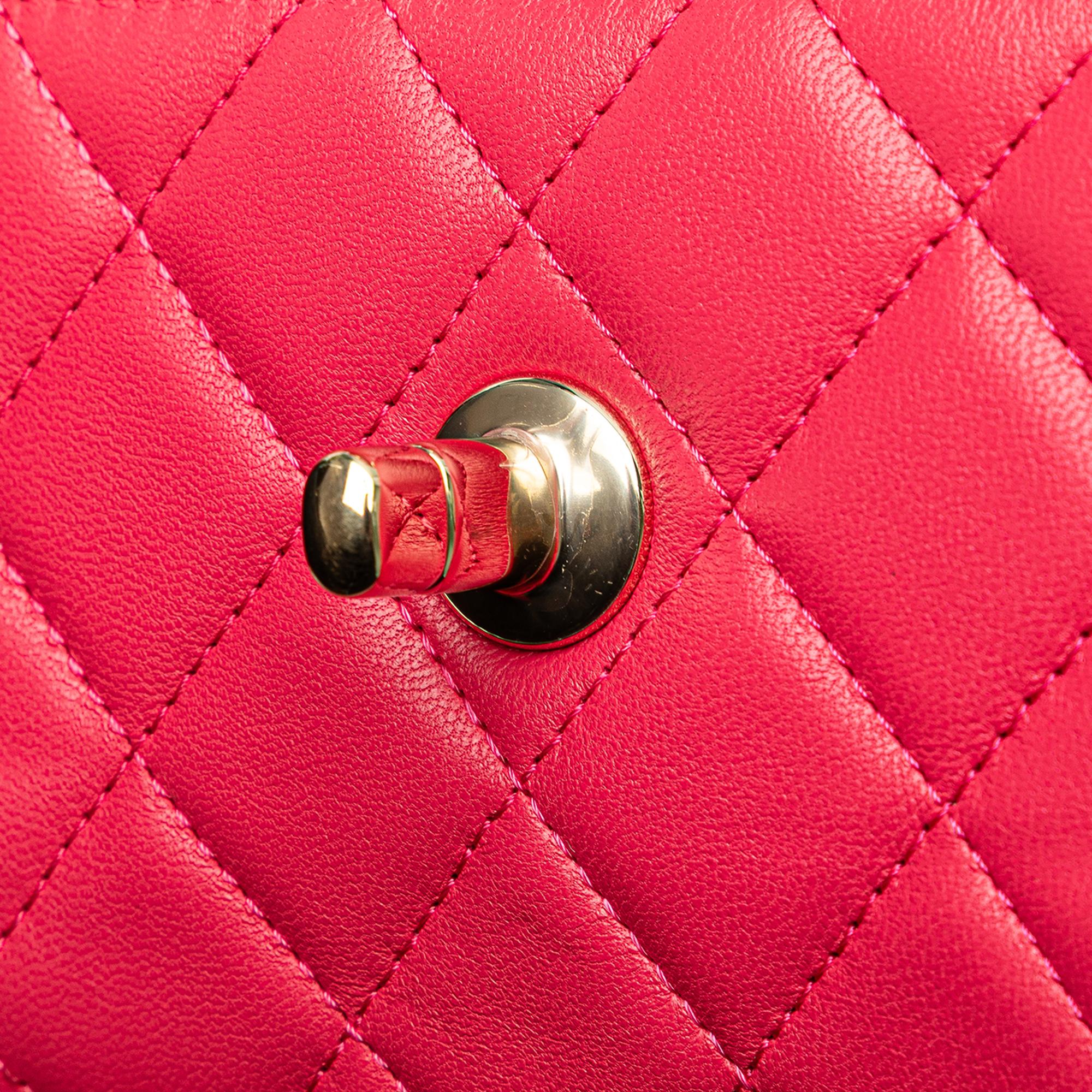 Chanel Mini Lambskin Trendy CC Clutch With Chain