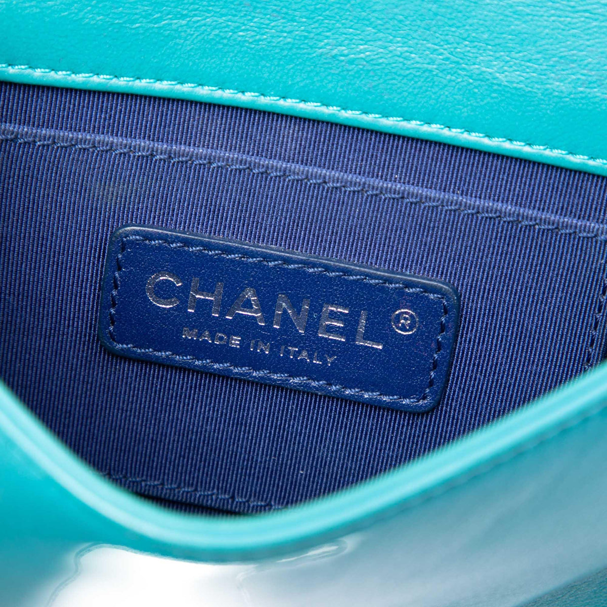 Chanel Mini Ombre Acrylic and Patent Boy Brick Flap