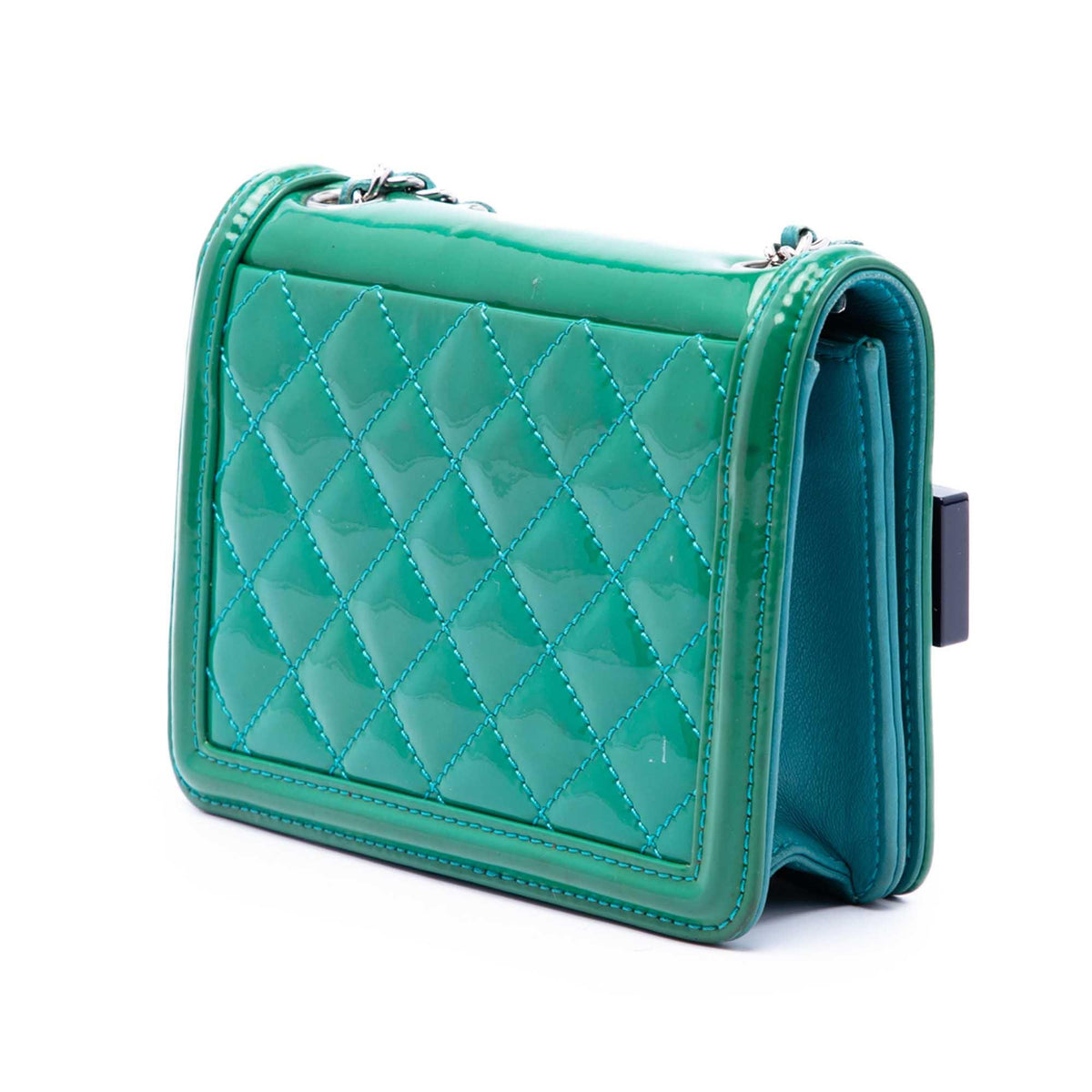 Chanel Mini Ombre Acrylic and Patent Boy Brick Flap