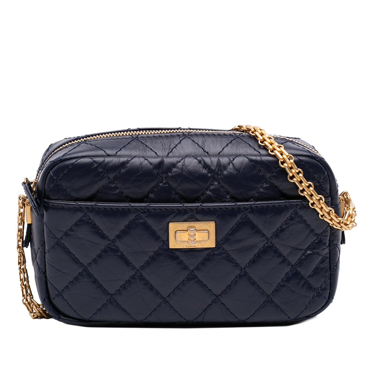 Chanel Mini Quilted Aged Calfskin Reissue Camera Bag