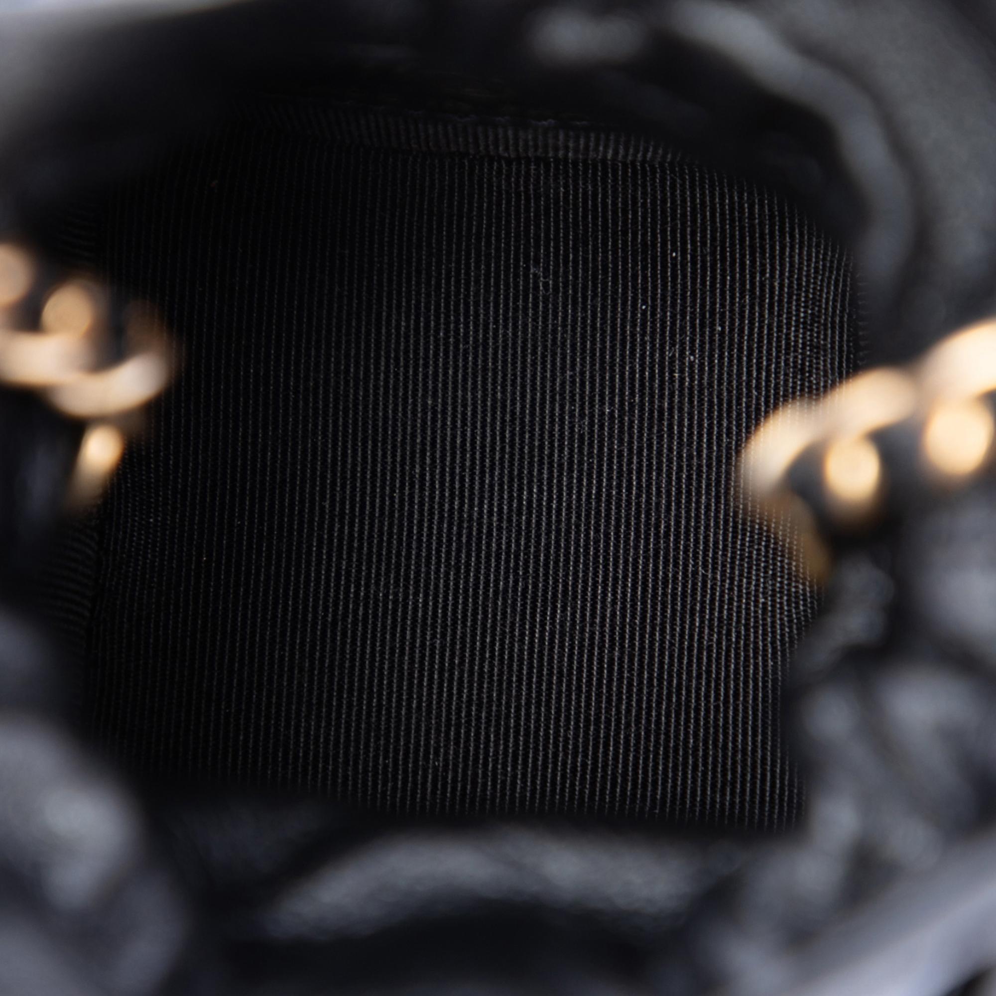 Chanel Mini Quilted Calfskin Drawstring Bucket Bag