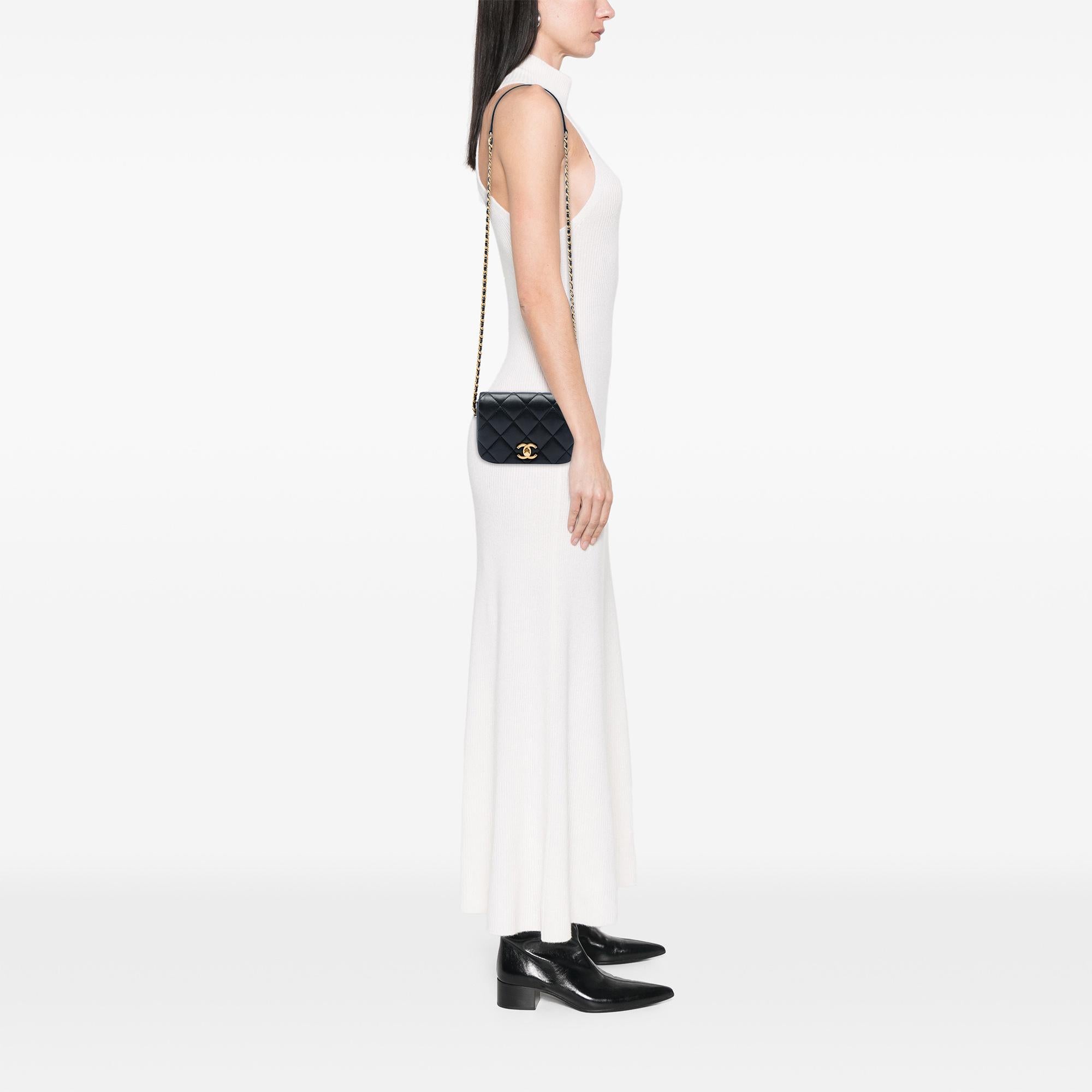Chanel Mini Quilted Calfskin Nailed CC Flap