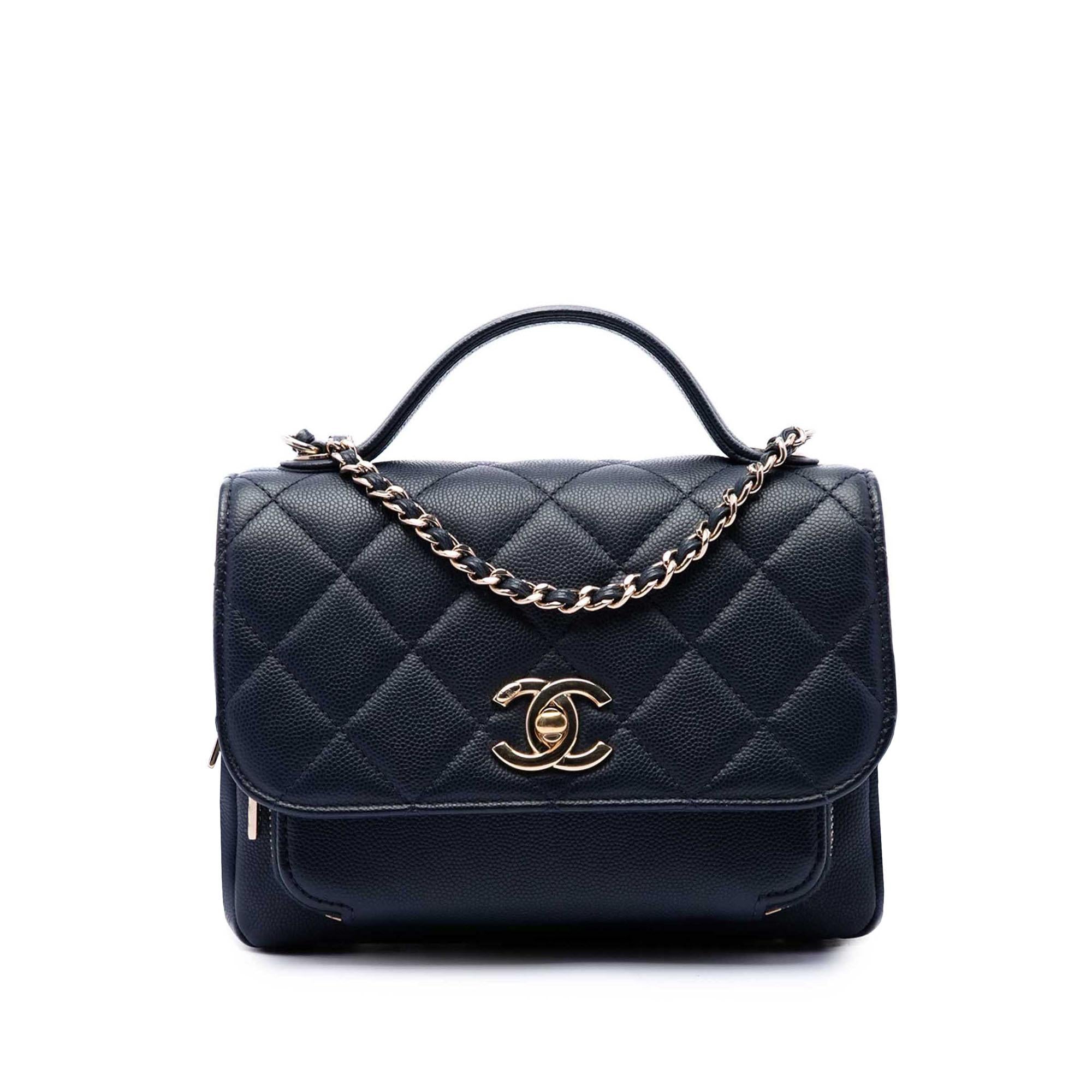 Chanel Mini Quilted Caviar Business Affinity Top Handle Flap