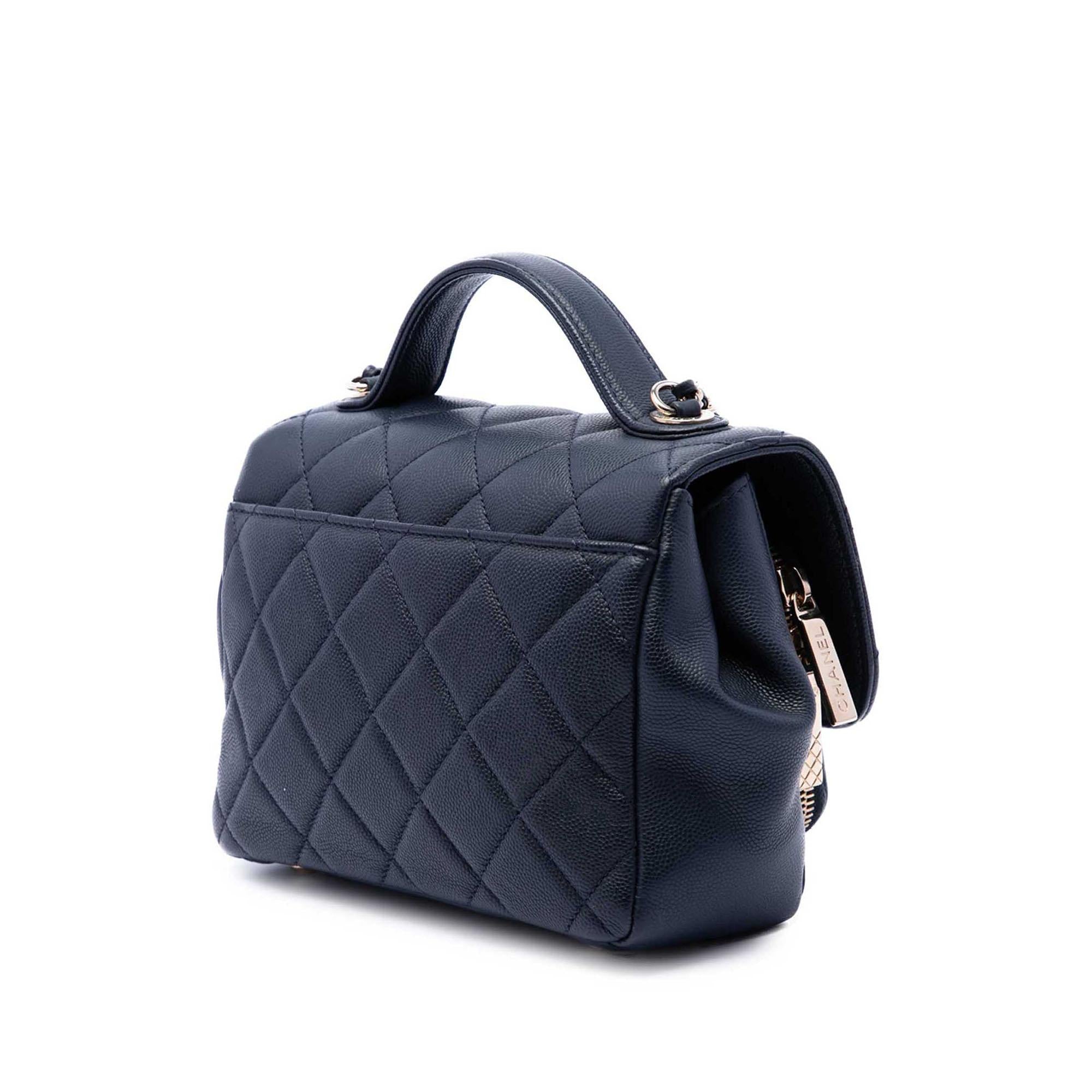 Chanel Mini Quilted Caviar Business Affinity Top Handle Flap