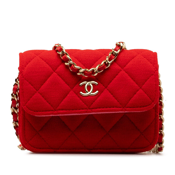 Chanel Mini Quilted Jersey VIP Crossbody (SHG-3DOyps)