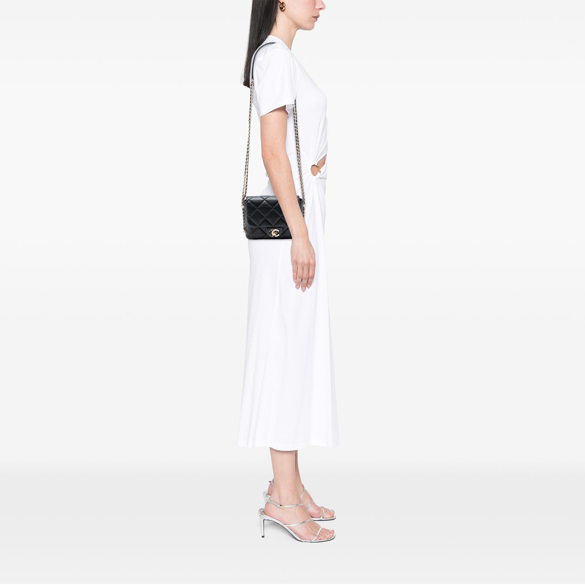 Chanel Mini Quilted Lambskin Crush on Chains Flap