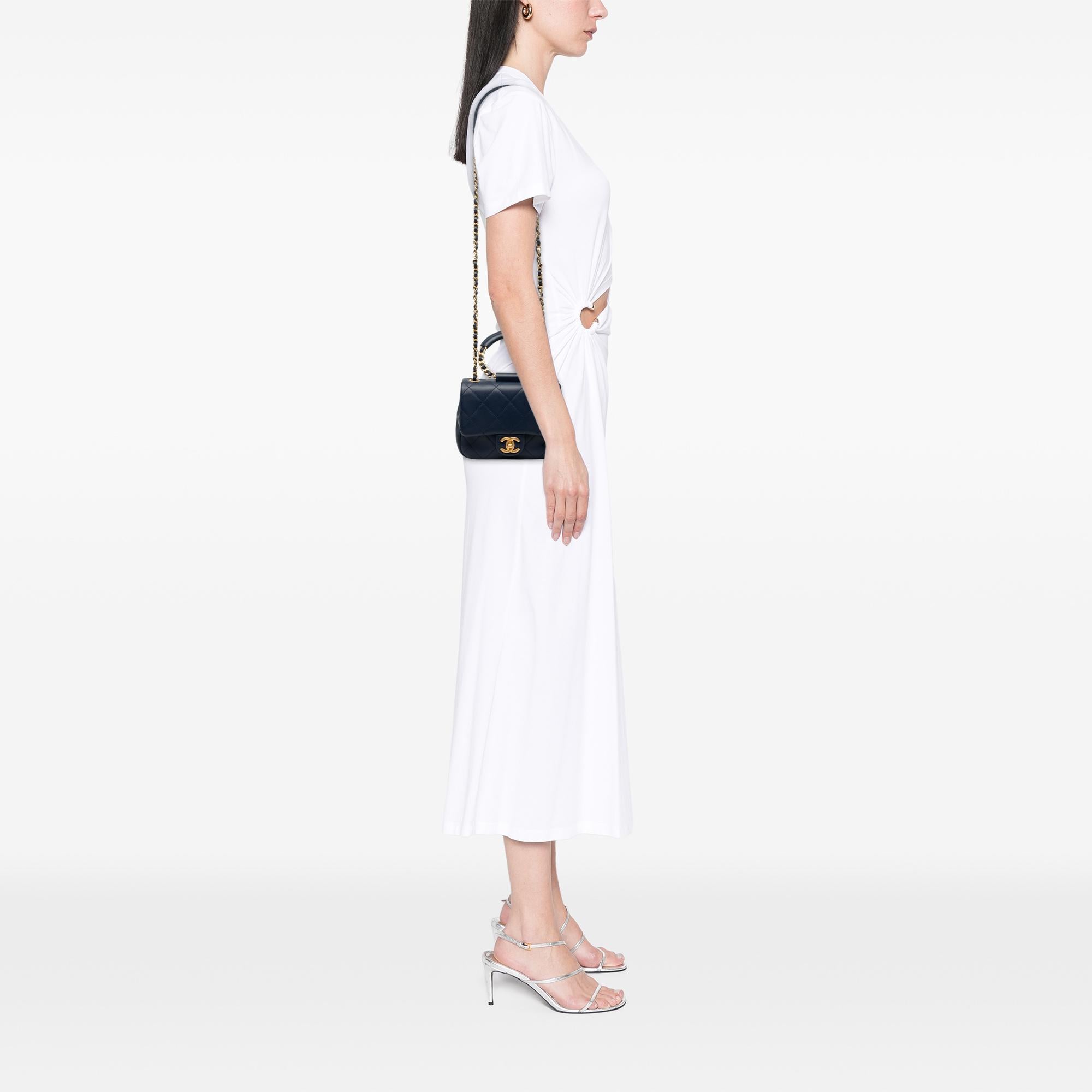 Chanel Mini Quilted Lambskin In The Loop Flap