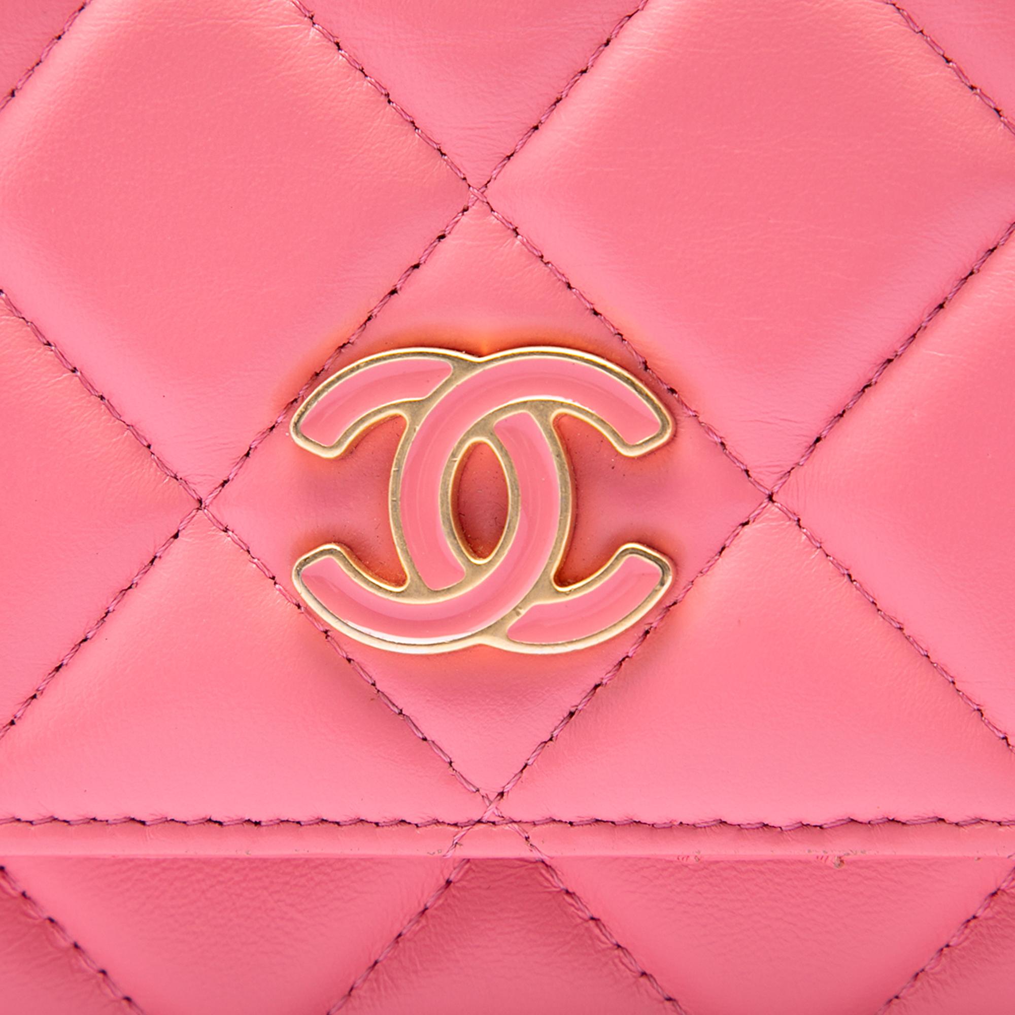 Chanel Mini Quilted Lambskin Pending CC Wallet On Chain