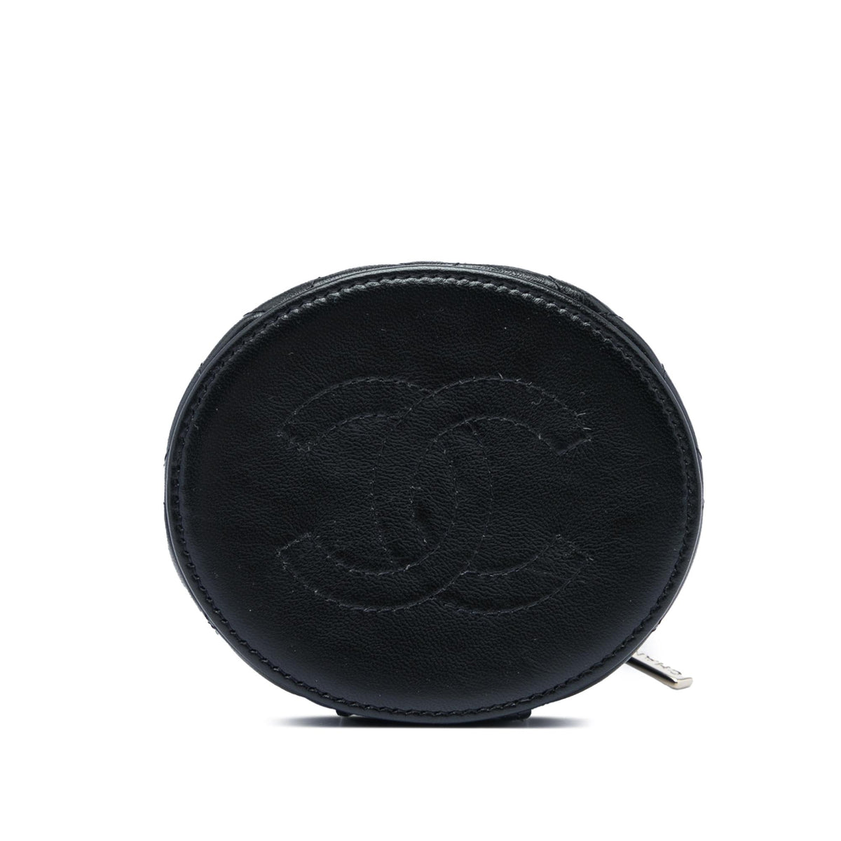 Chanel Mini Quilted Lambskin Ruched Handle Vanity Case