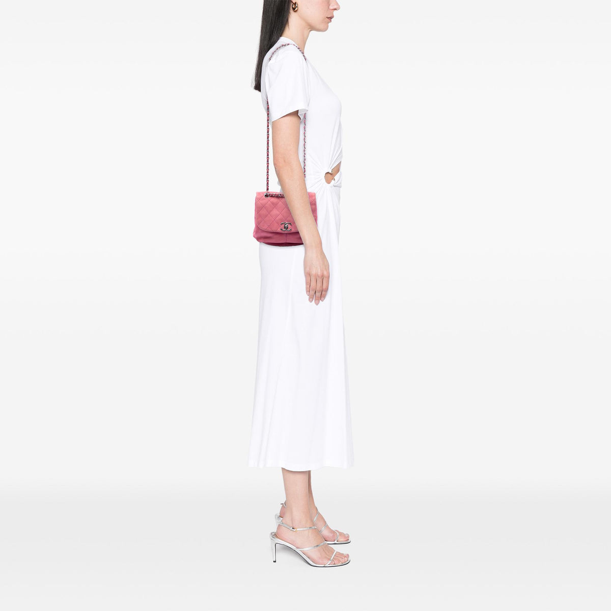 Chanel Mini Quilted Nubuck Trianon Messenger Flap