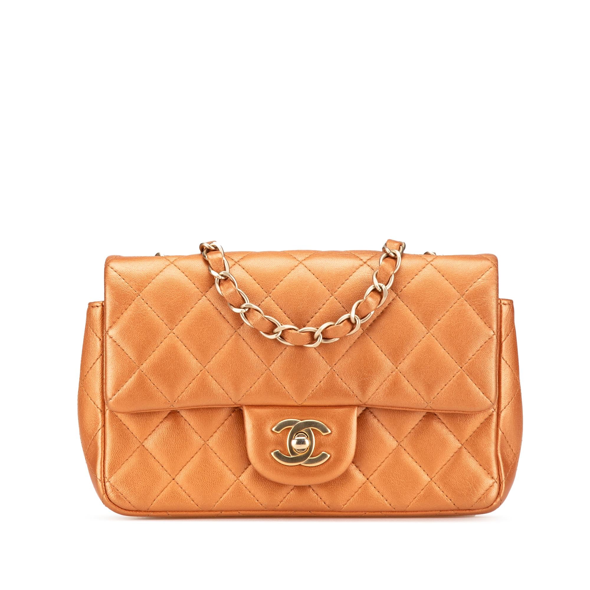 Chanel Mini Rectangular Classic Iridescent Lambskin Single Flap