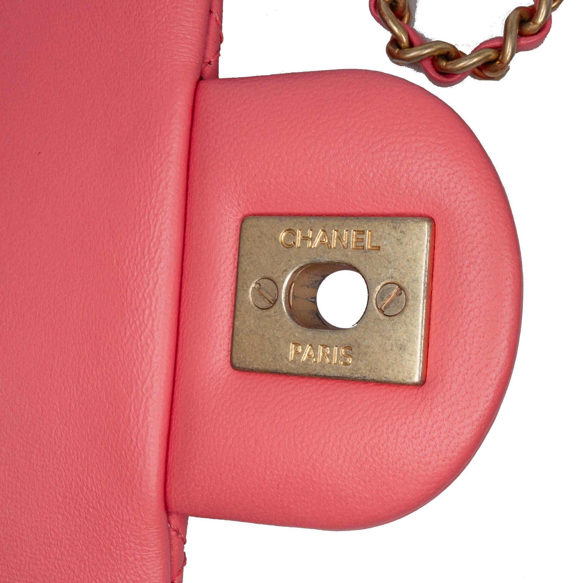 Chanel Mini Rectangular Classic Lambskin Pearl Crush Single Flap
