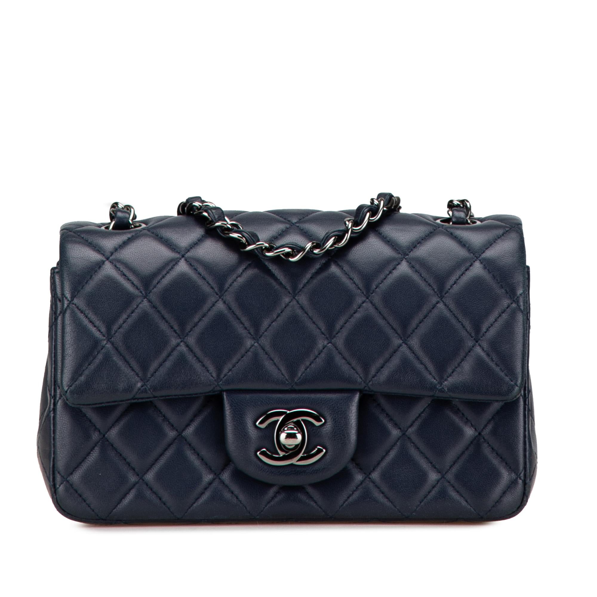 Chanel Mini Rectangular Classic Lambskin Single Flap (SHG-Zxsl77)
