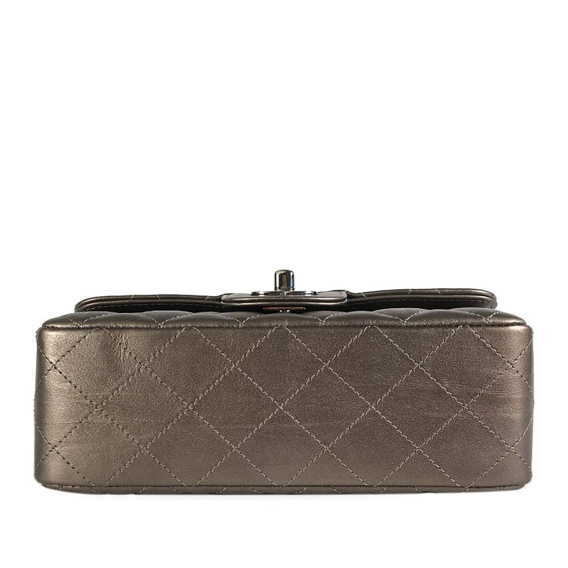 Chanel Mini Rectangular Classic Metallic Calfskin Single Flap (SHG-IFLFGn)