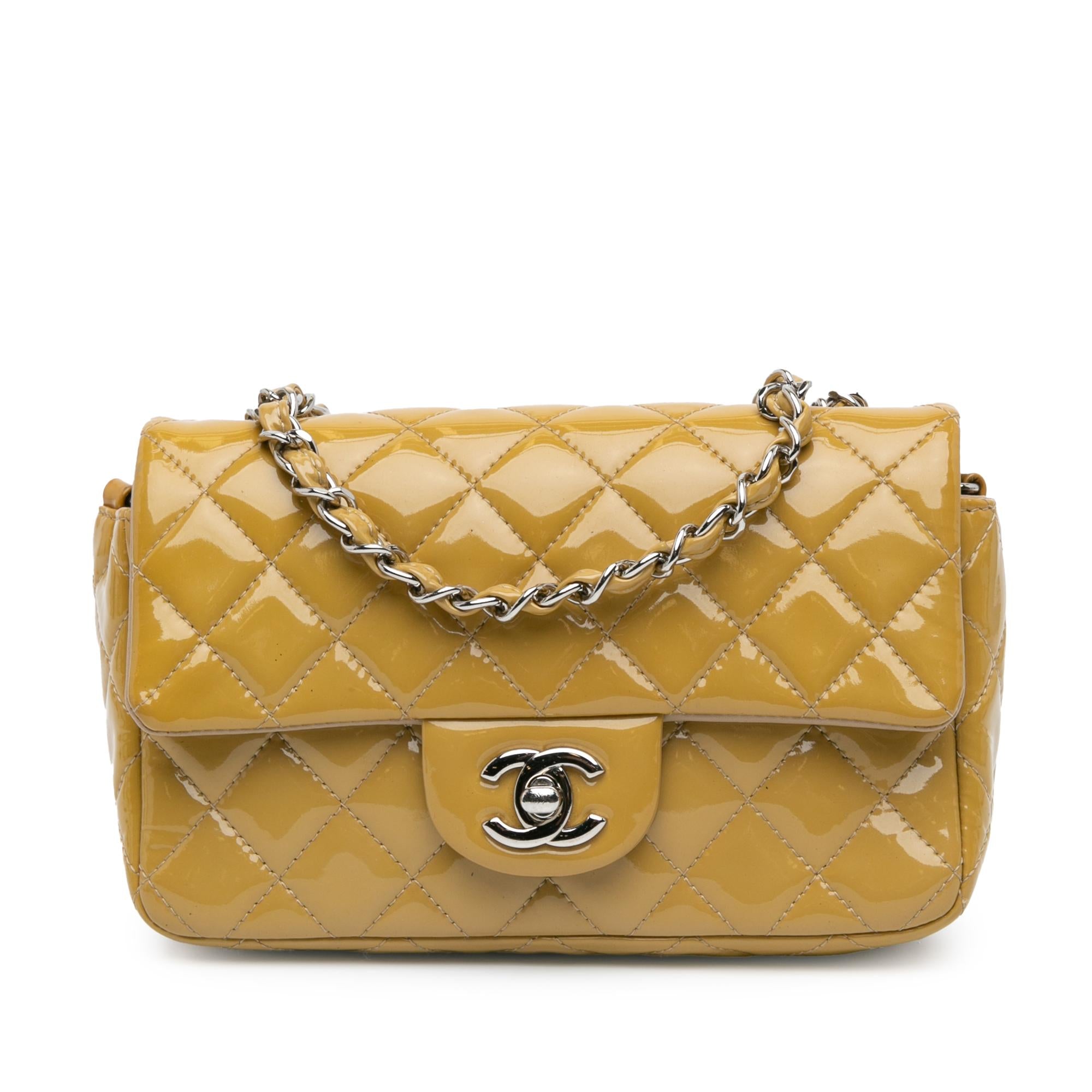 Chanel Mini Rectangular Classic Patent Single Flap