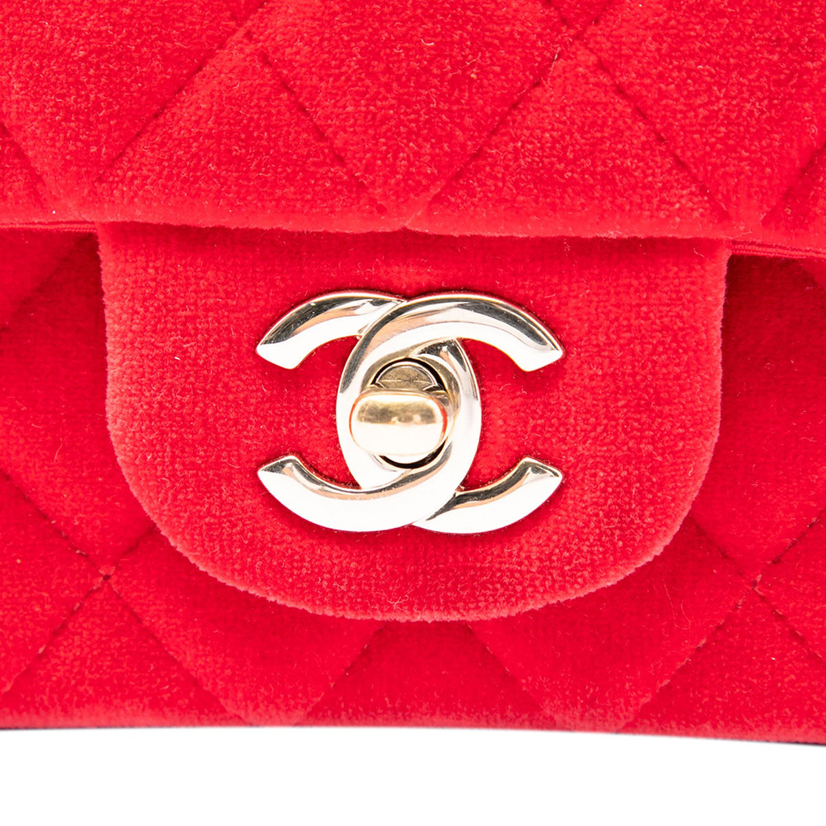 Chanel Mini Rectangular Classic Velvet Single Flap