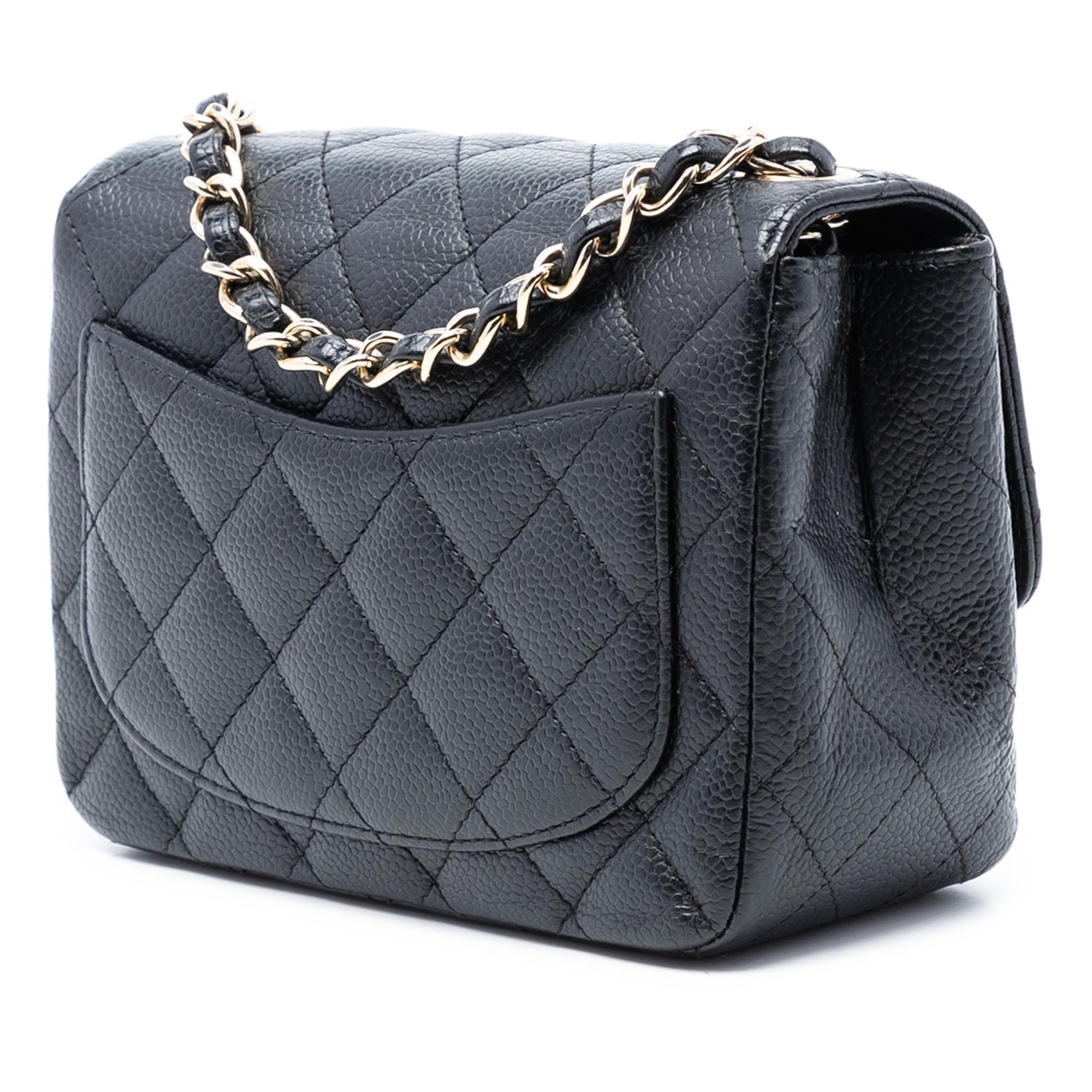 Chanel Mini Square Classic Caviar Single Flap
