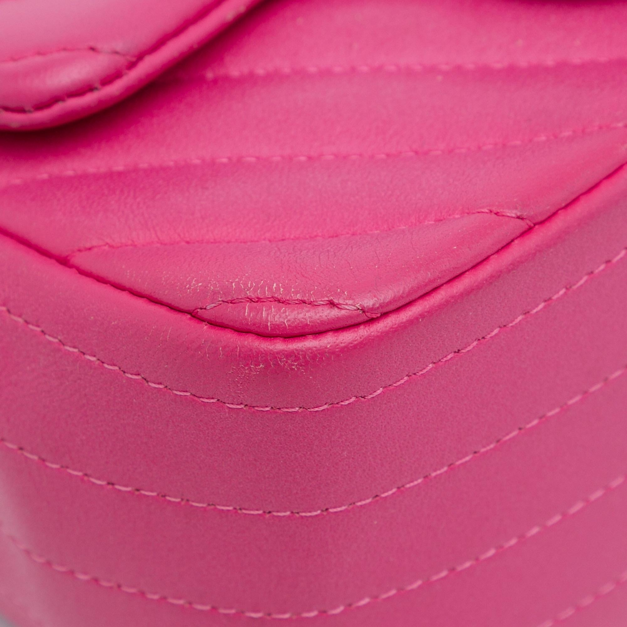 Chanel Mini Square Classic Chevron Lambskin Flap