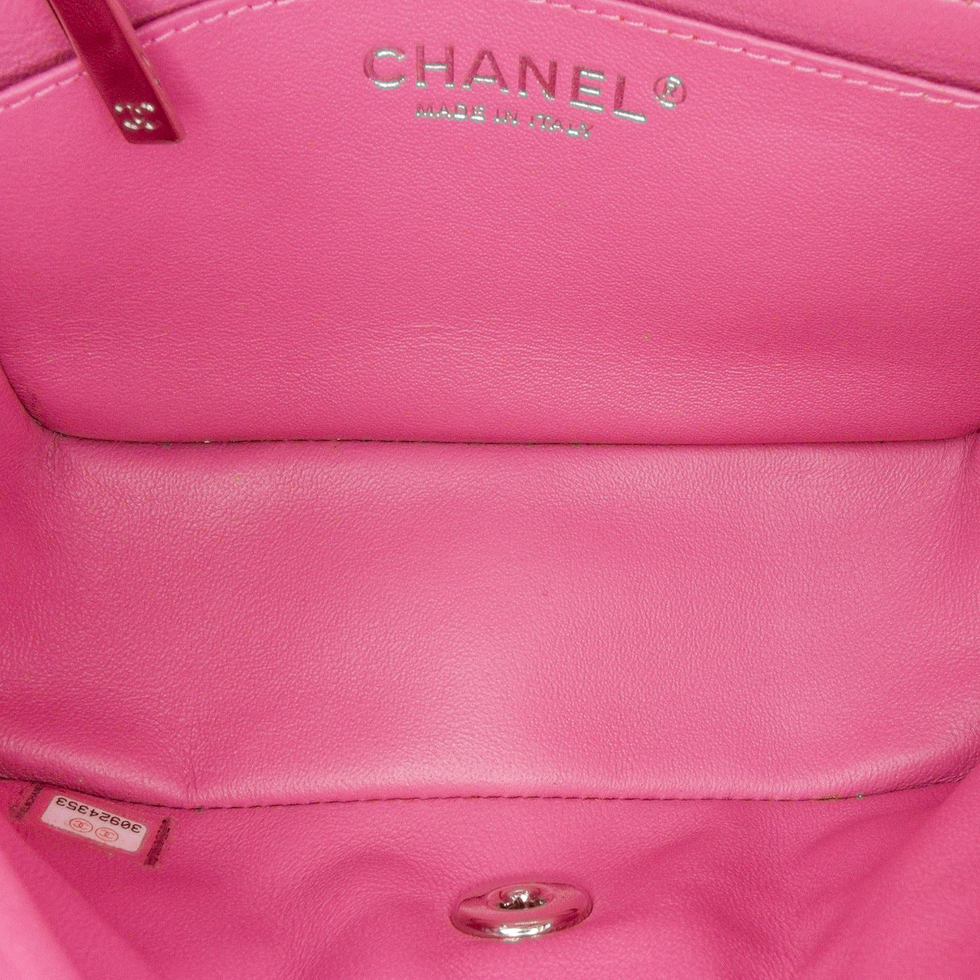 Chanel Mini Square Classic Chevron Lambskin Single Flap