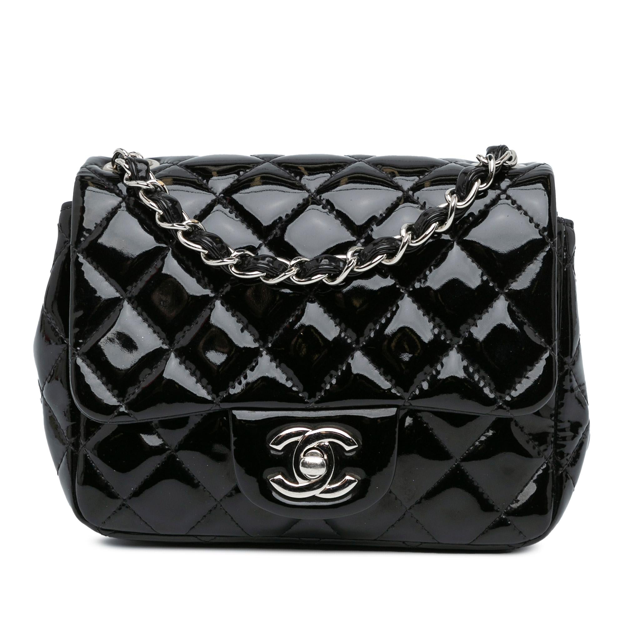Chanel Mini Square Classic Patent Single Flap