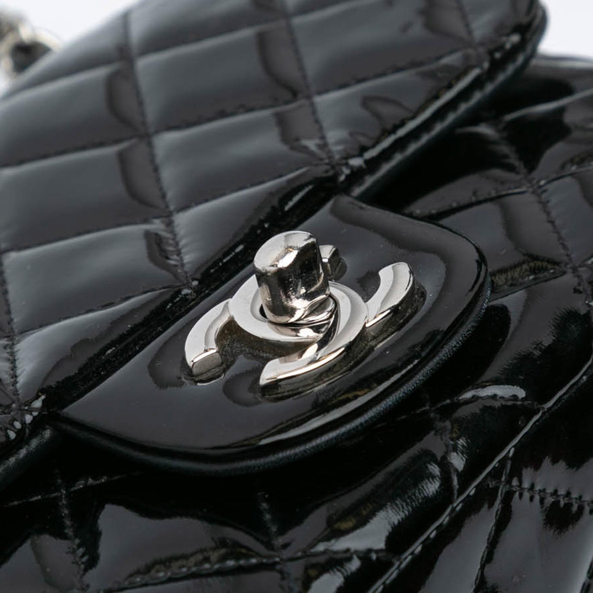 Chanel Mini Square Classic Patent Single Flap