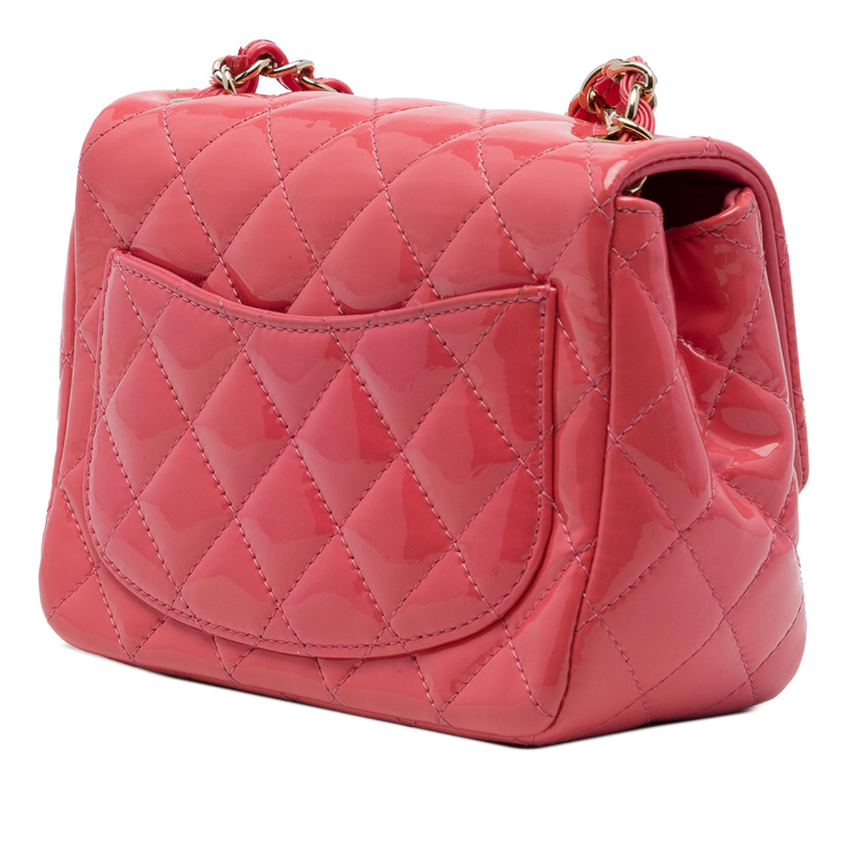Chanel Mini Square Classic Patent Single Flap