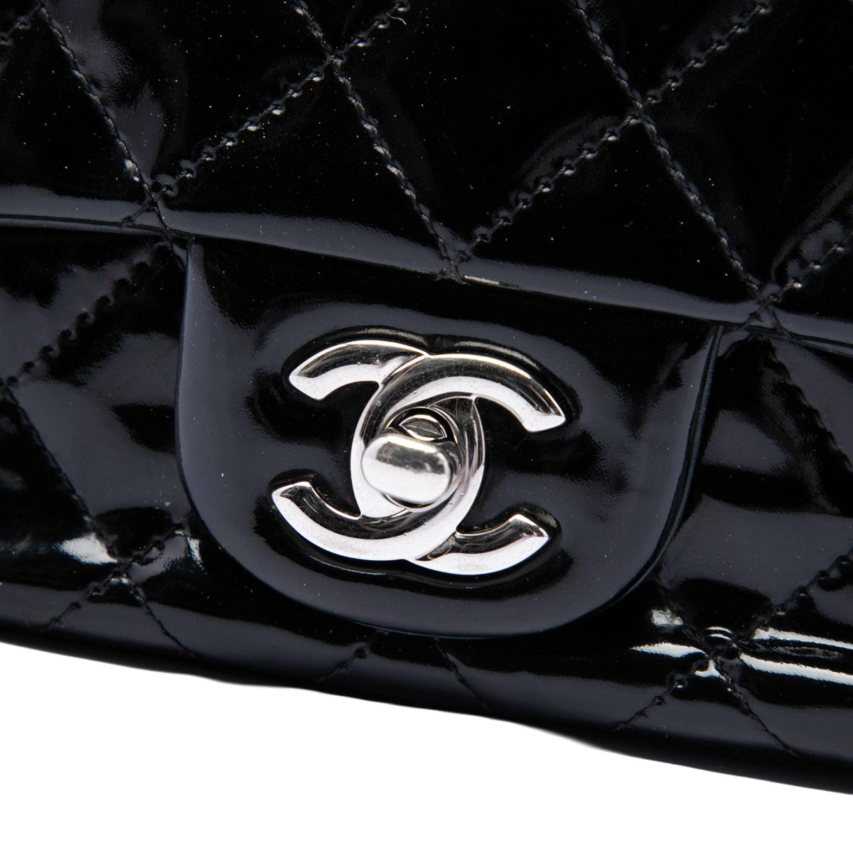 Chanel Mini Square Classic Patent Single Flap