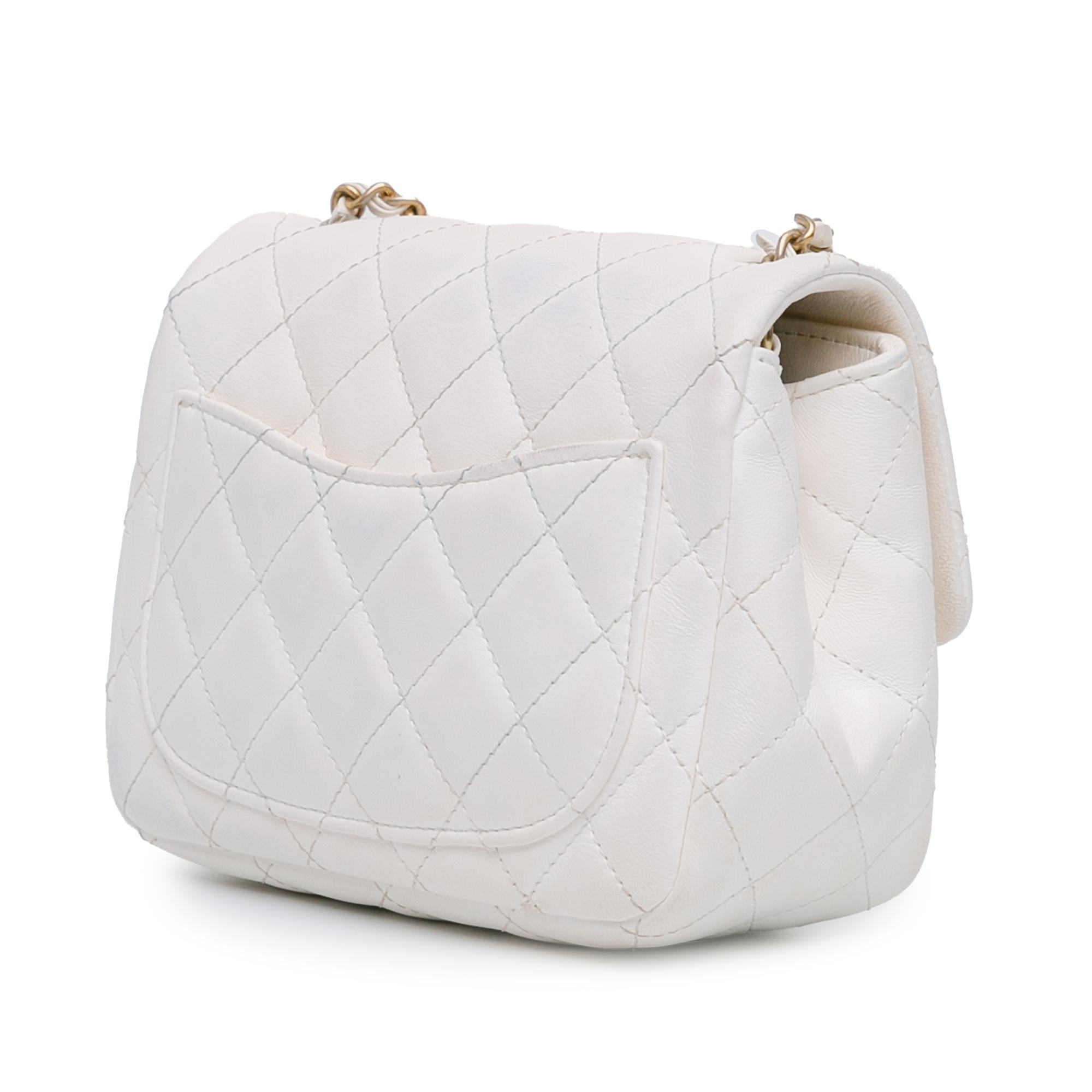 Chanel Mini Square Lambskin Romance Single Flap (SHG-cLMyQW)