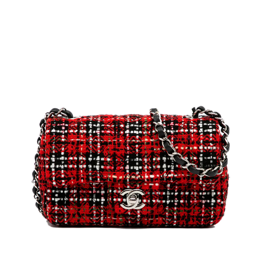 Chanel Lifesaver Round Clutch with Chain Quilted Tweed at 1stDibs