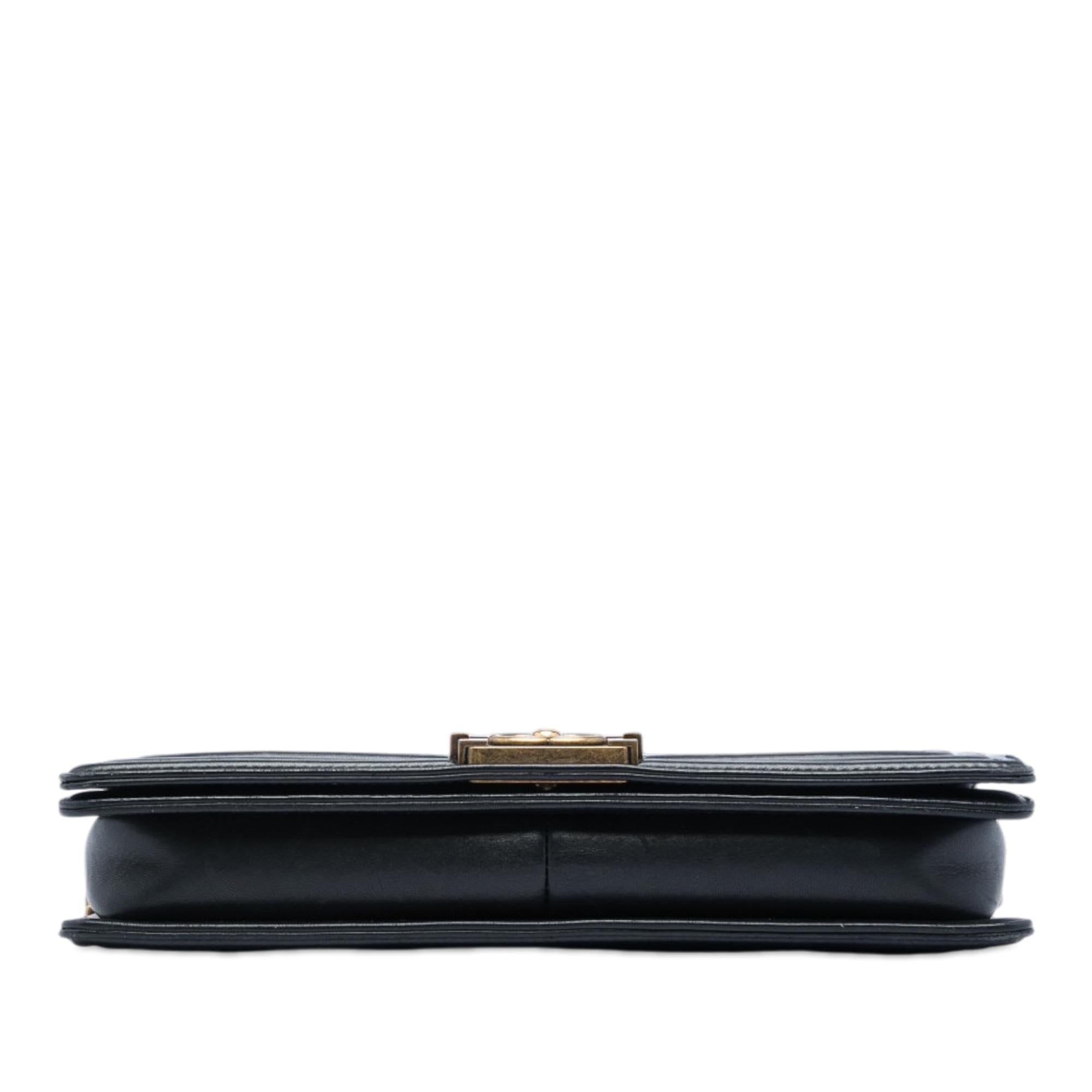 Chanel Multicolor Quilted Lambskin Crest East West Boy Flap