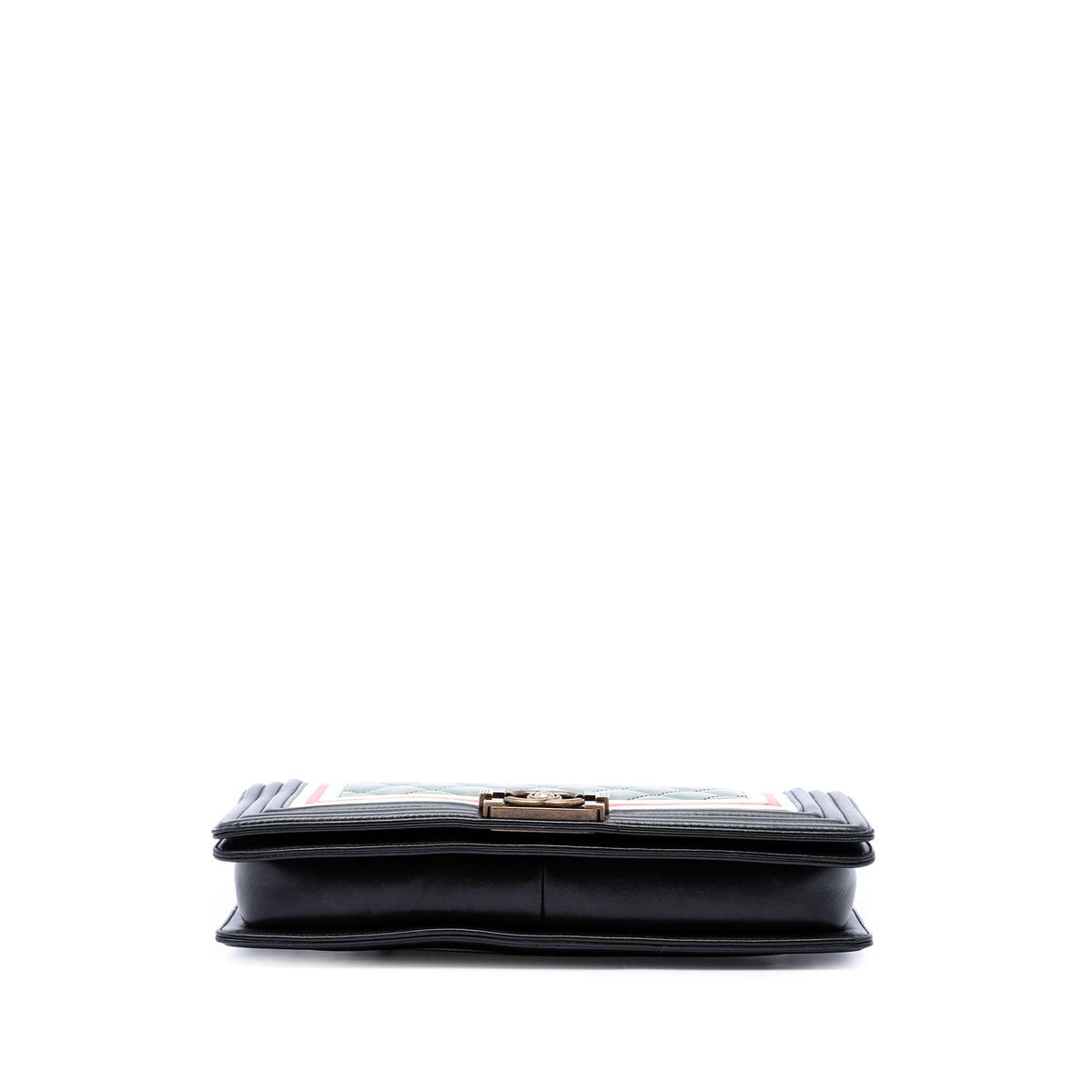Chanel Multicolor Quilted Lambskin Crest East West Boy Flap