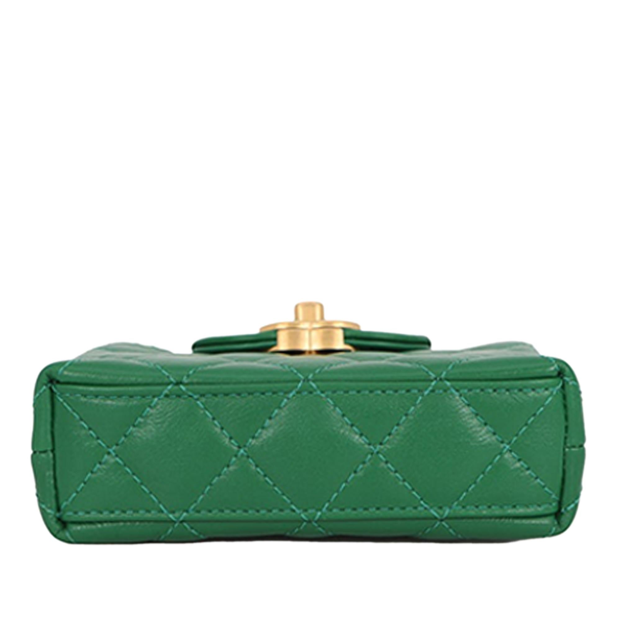 Chanel Nano Aged Calfskin Kelly Shopper Bag