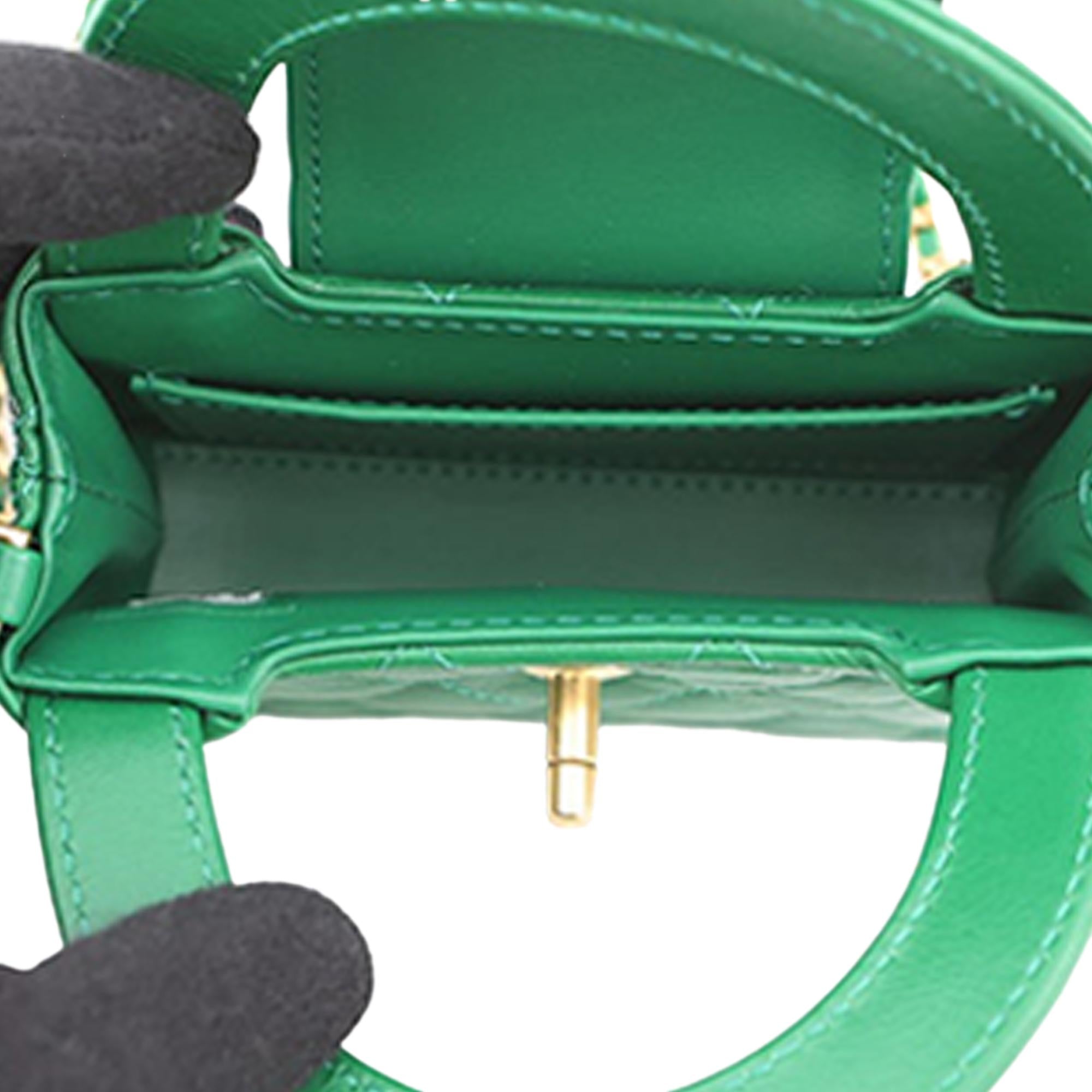 Chanel Nano Aged Calfskin Kelly Shopper Bag