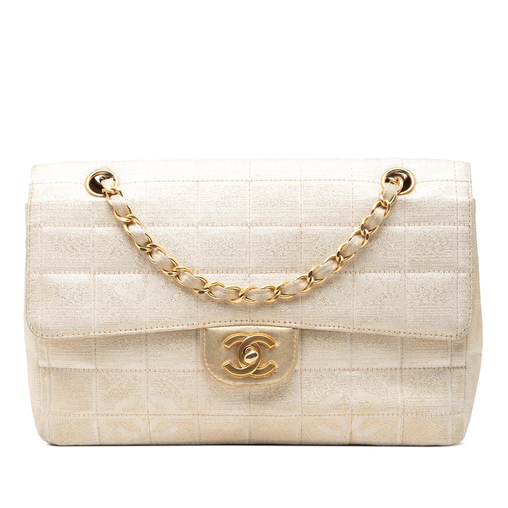 Chanel New Travel Line Medium Metallic Nylon Single Flap