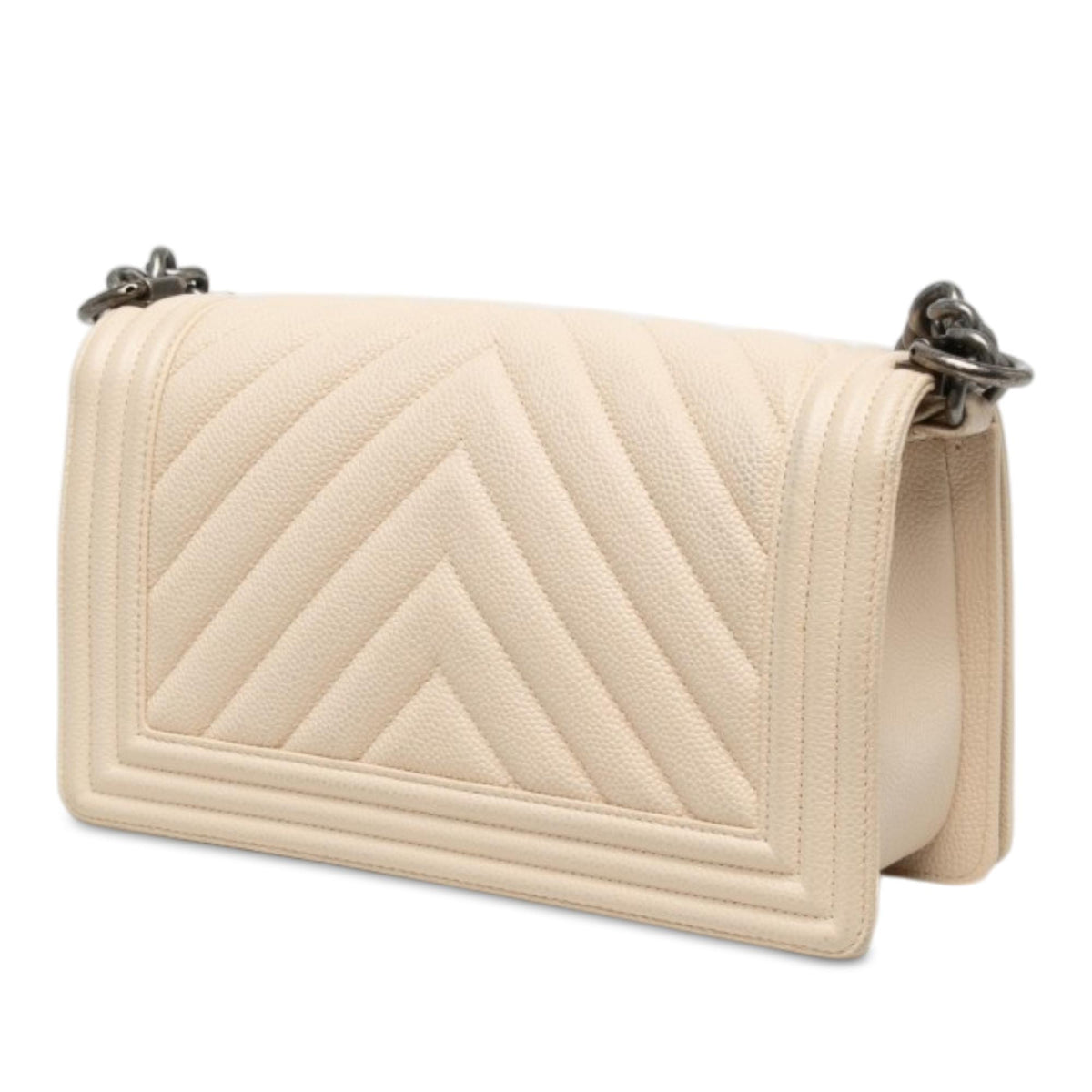 Chanel Old Medium Chevron Caviar Boy Flap