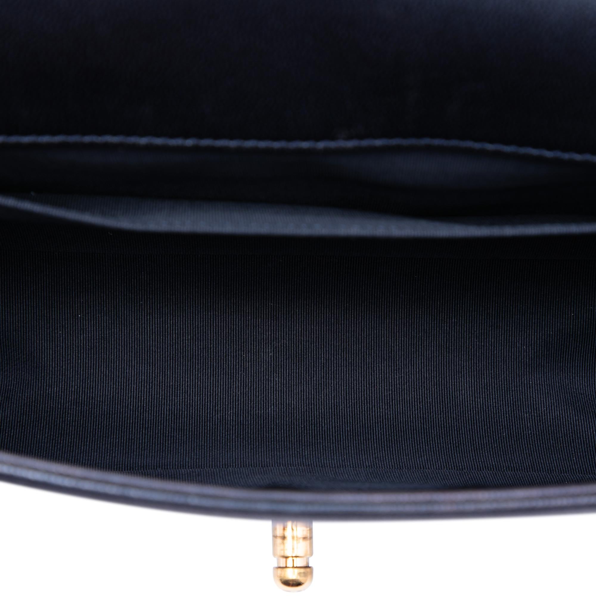 Chanel Old Medium Lambskin Embossed Cube Boy Flap