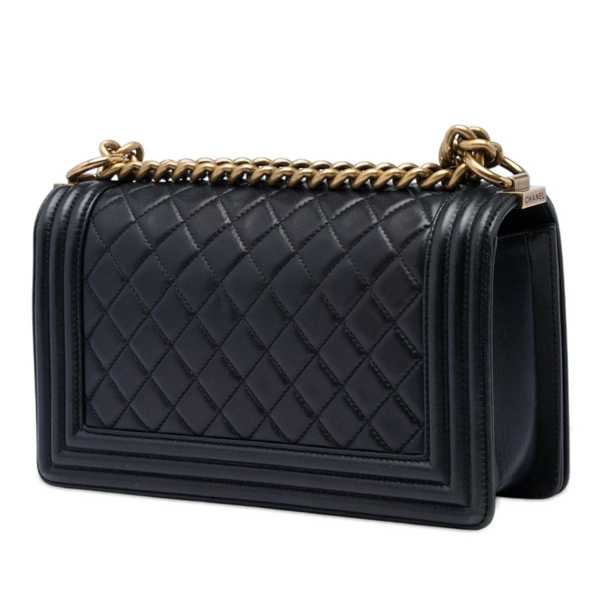 Chanel Old Medium Quilted Lambskin Boy Flap