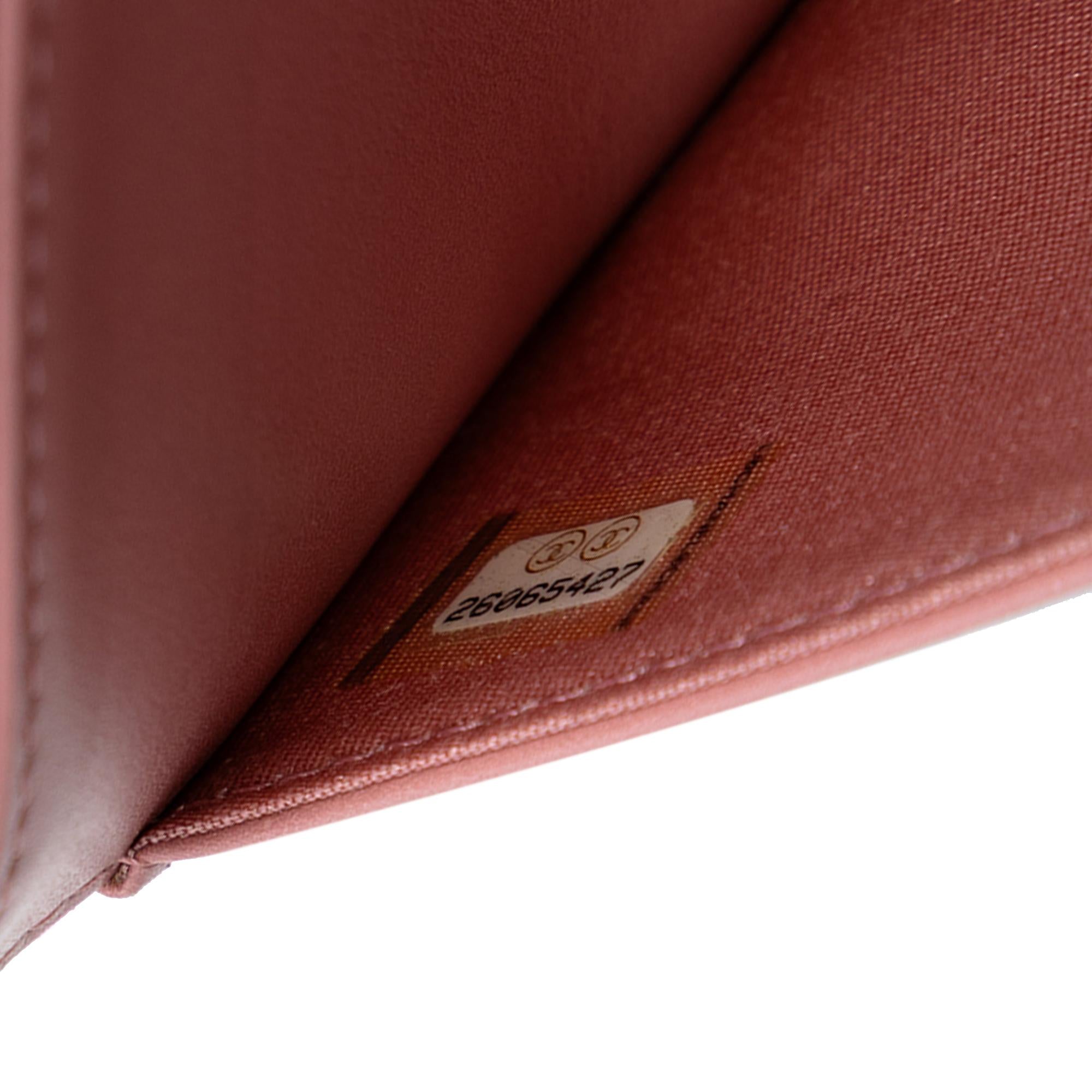 Chanel Ombre Patent and Aged Calfskin Crystal Wallet On Chain