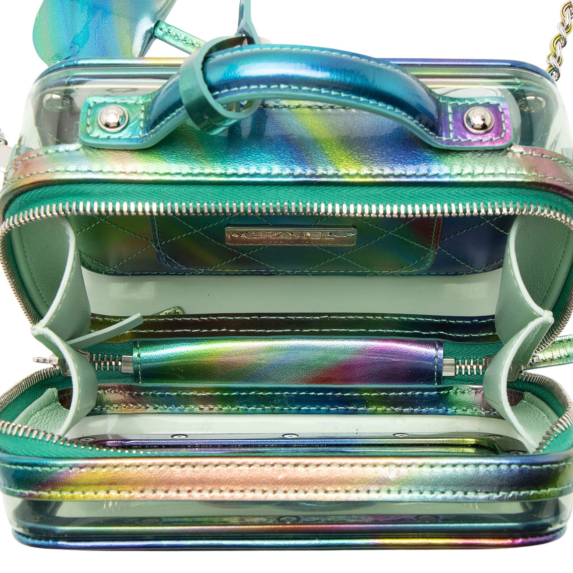 Chanel PVC Rainbow CC Filigree Small Vanity Case